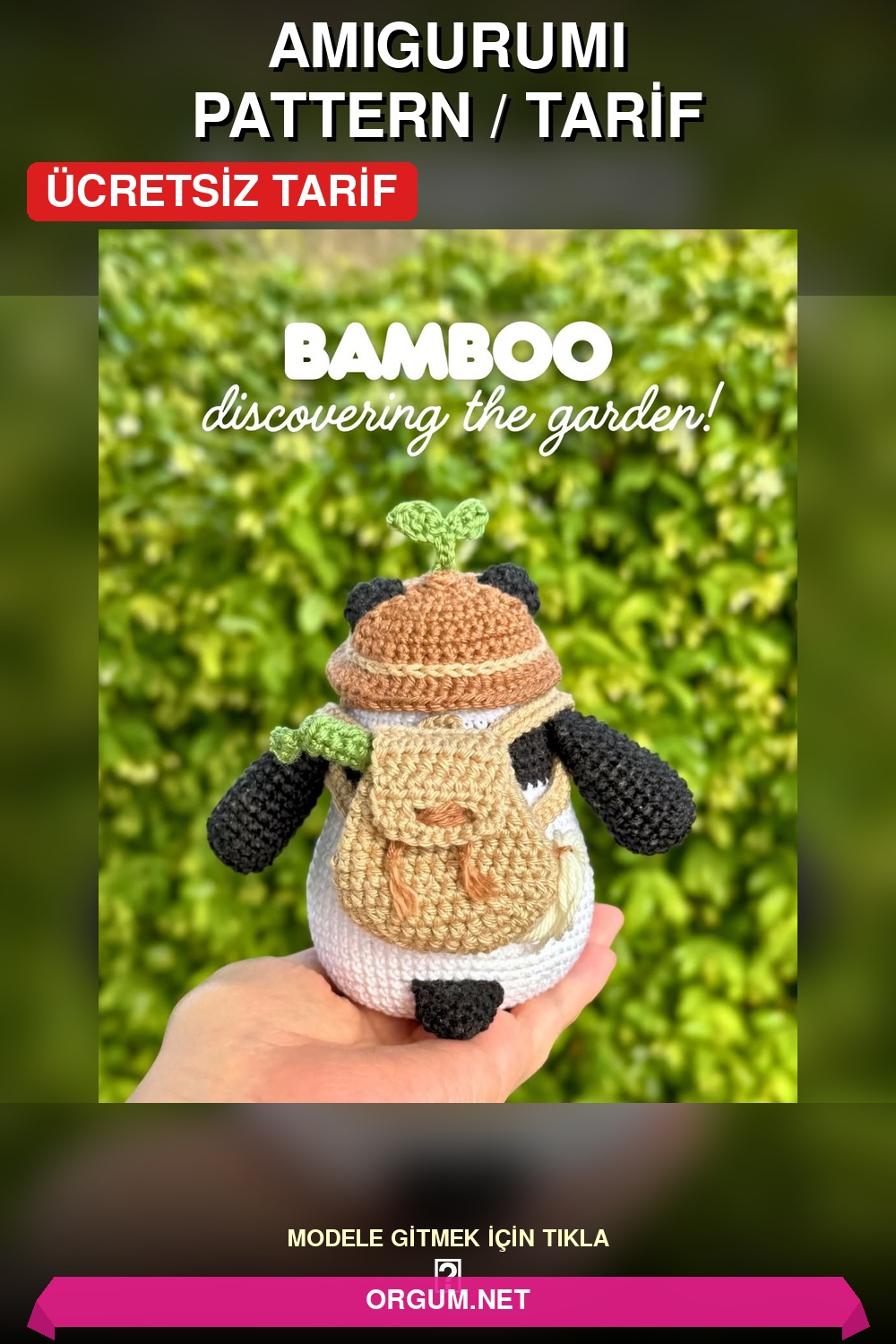 Bamboo Panda Amigurumi Tarifi Pin