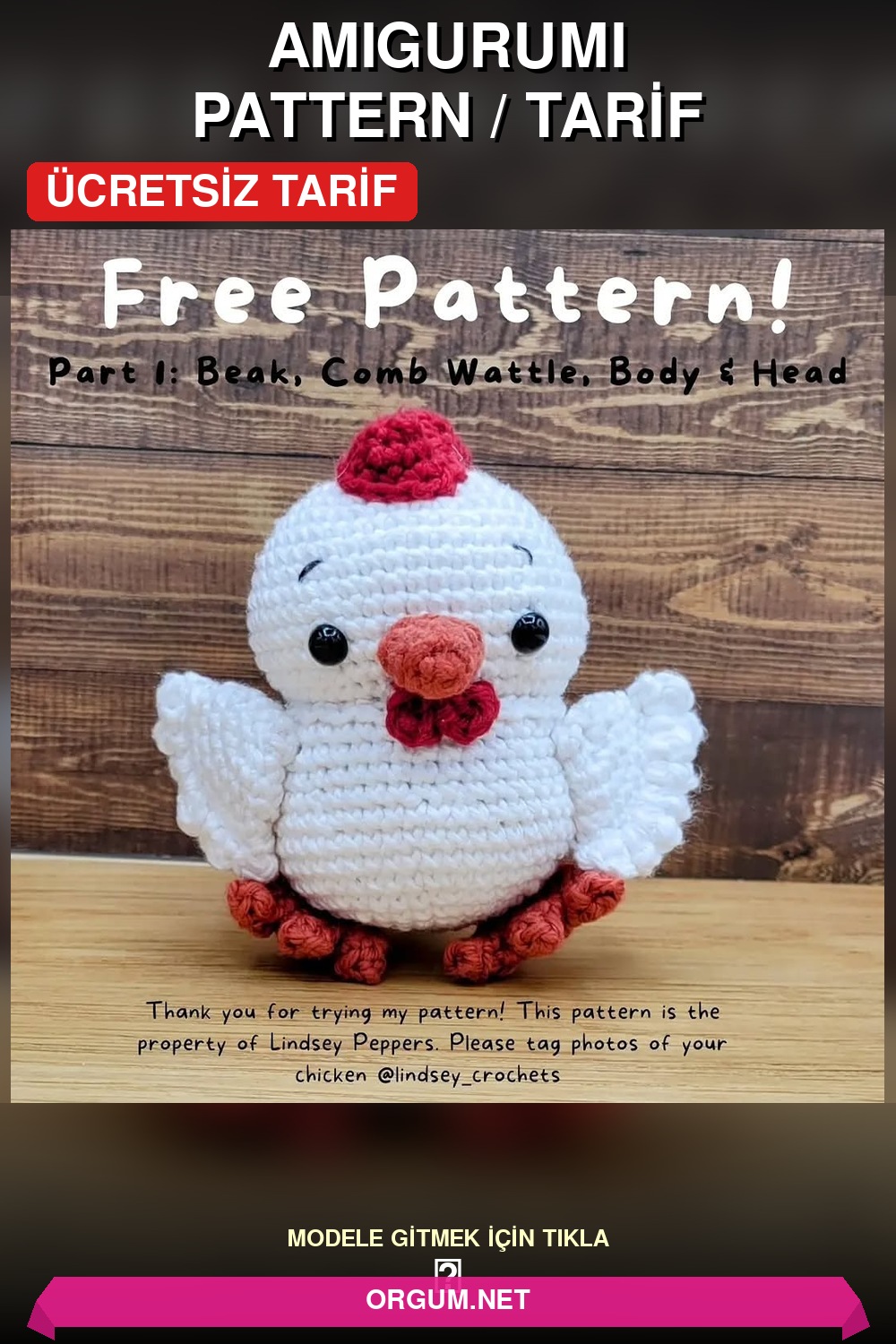 Tavuk Amigurumi Amigurumi Tarifi Pin