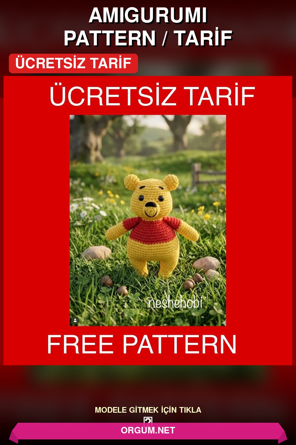 Winnie The Pooh Amigurumi Tarifi: Sevimli Ayıcık Yapımı 5 Winnie The Pooh Amigurumi Tarifi Pin