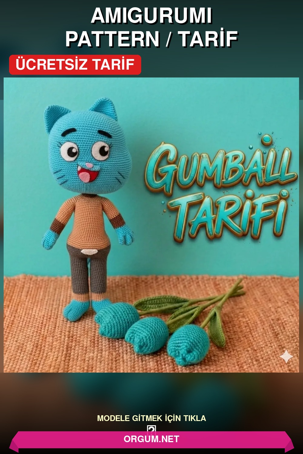 Gumball Amigurumi Amigurumi Tarifi Pin