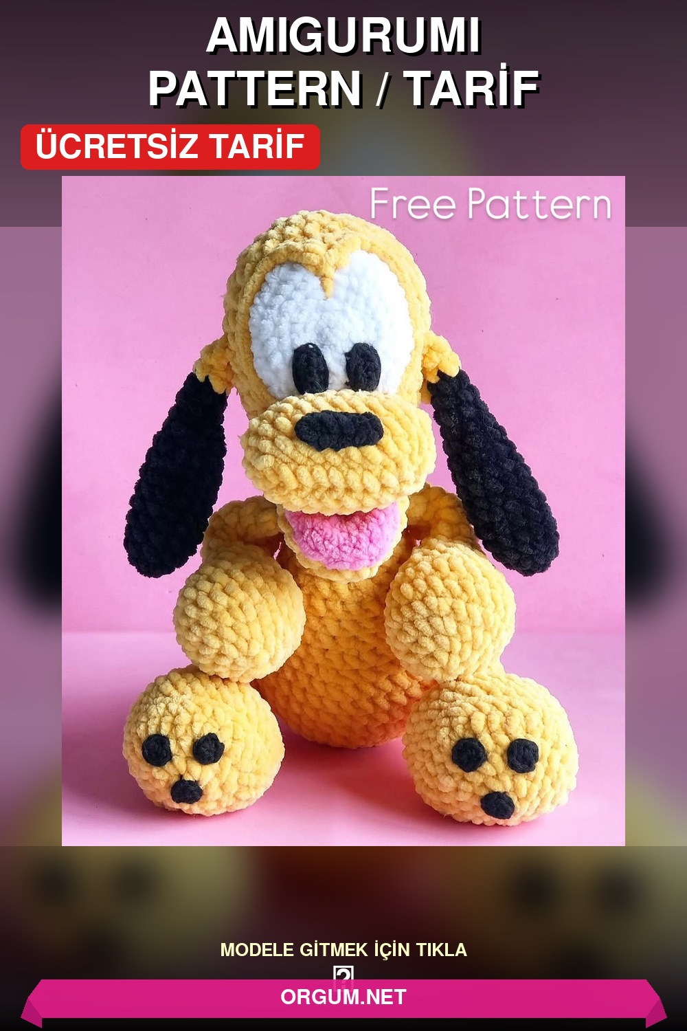 Pluto Amigurumi Amigurumi Tarifi Pin
