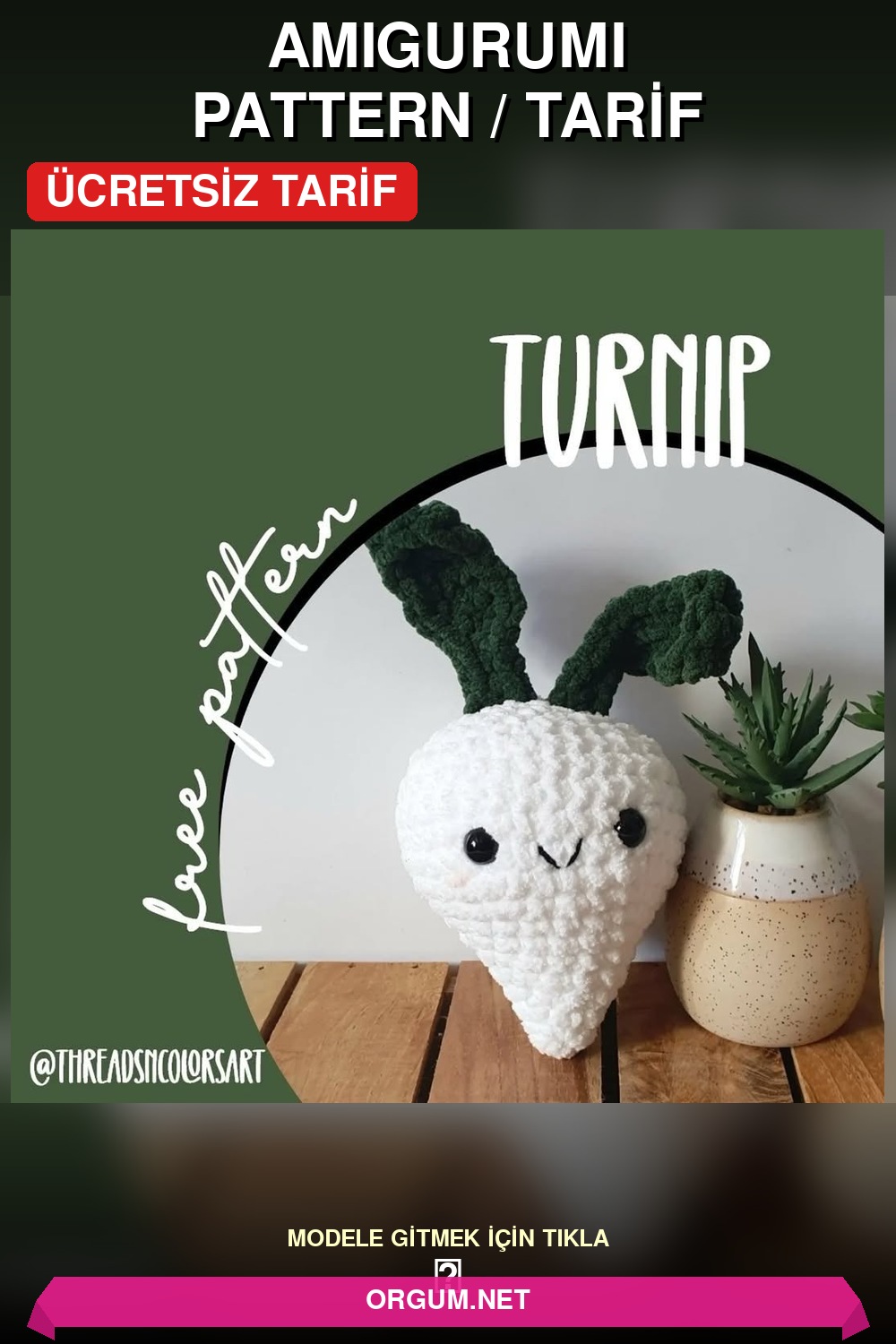 Şalgam Amigurumi Amigurumi Tarifi Pin