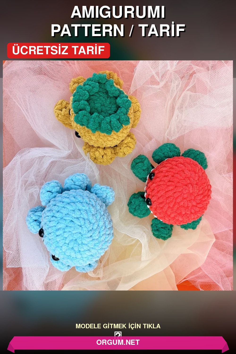 Karpuz Ve Ananas Ahtapot Amigurumi Amigurumi Tarifi Pin