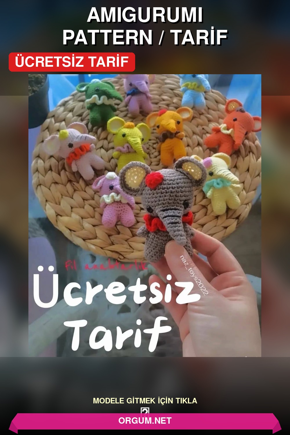 Minik Fil Amigurumi Amigurumi Tarifi Pin