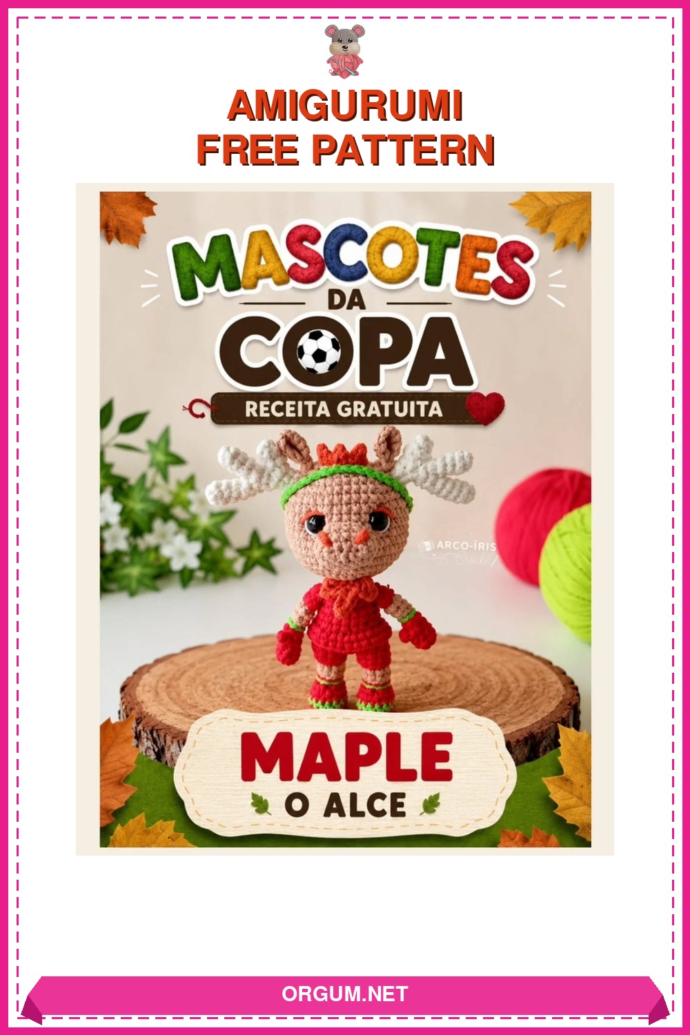 Maple, Kanada Geyiği Amigurumi Tarifi Pin