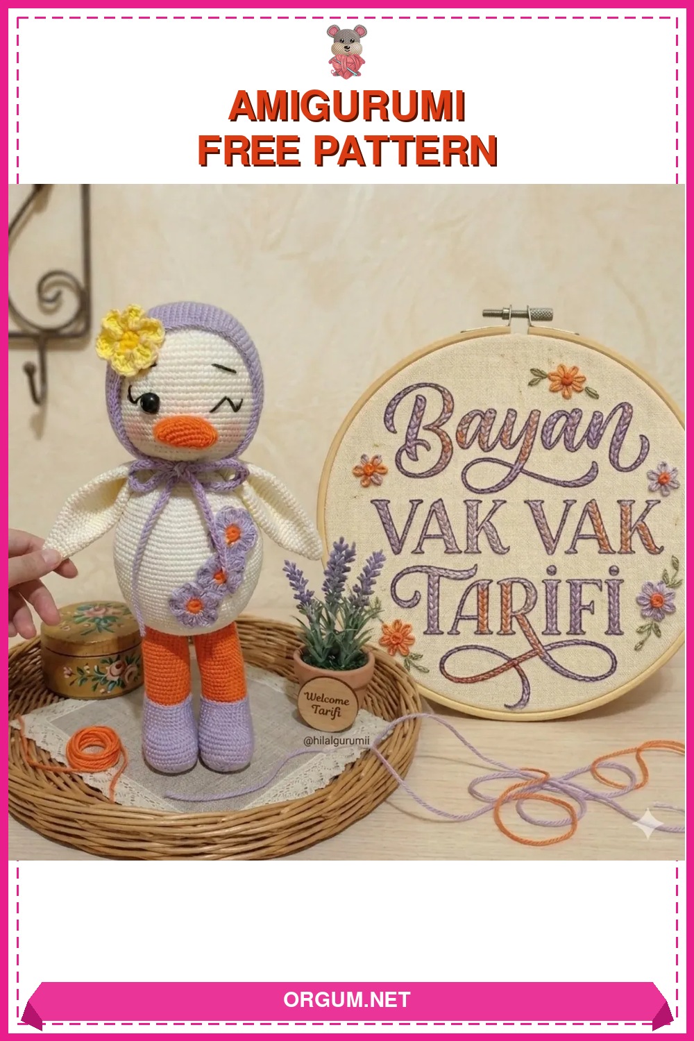 Bayan Vak Vak Amigurumi Tarifi Pin