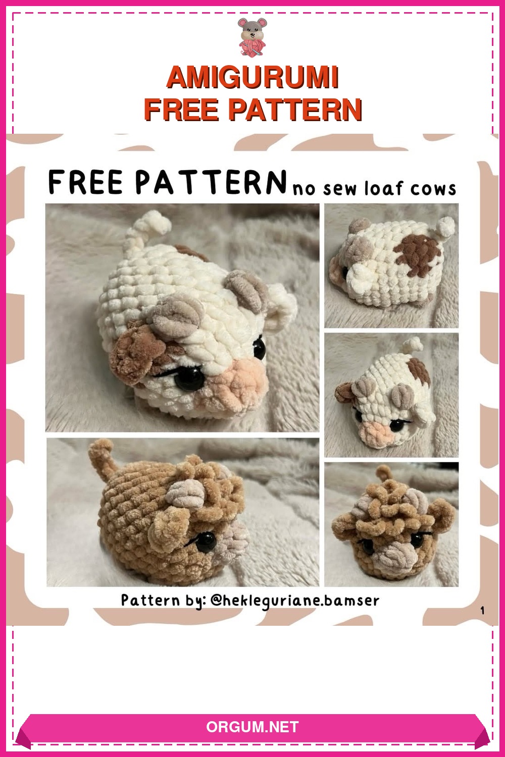 Amigurumi Loaf Ve Highland İnek Amigurumi Tarifi Pin
