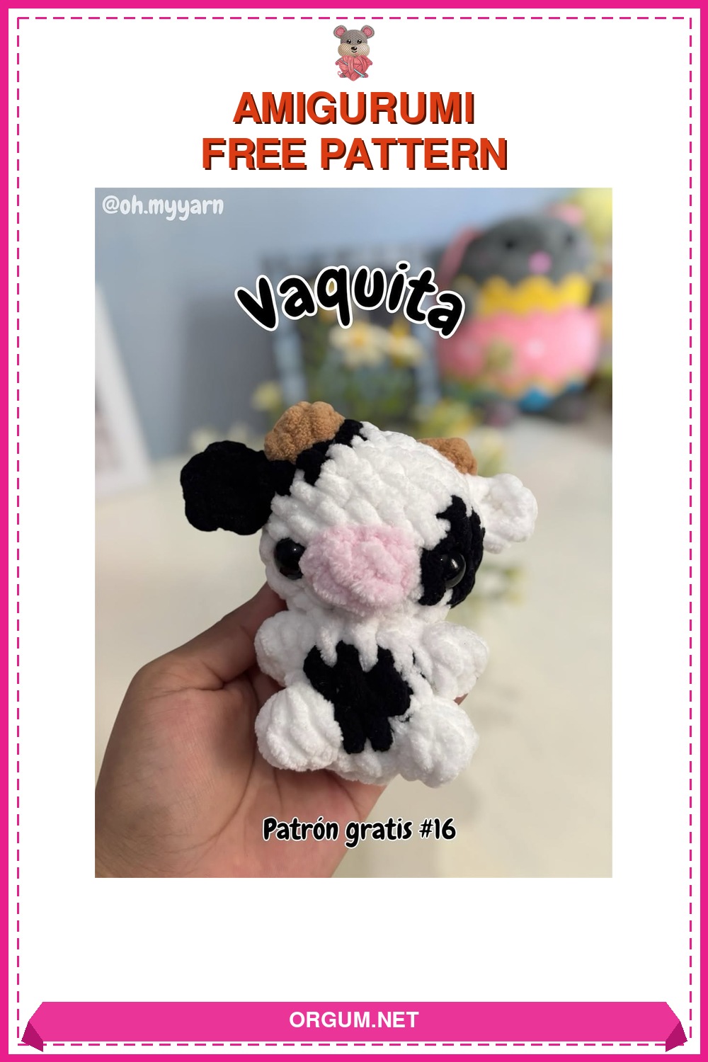 Mini İnek Ulla Amigurumi Tarifi Pin
