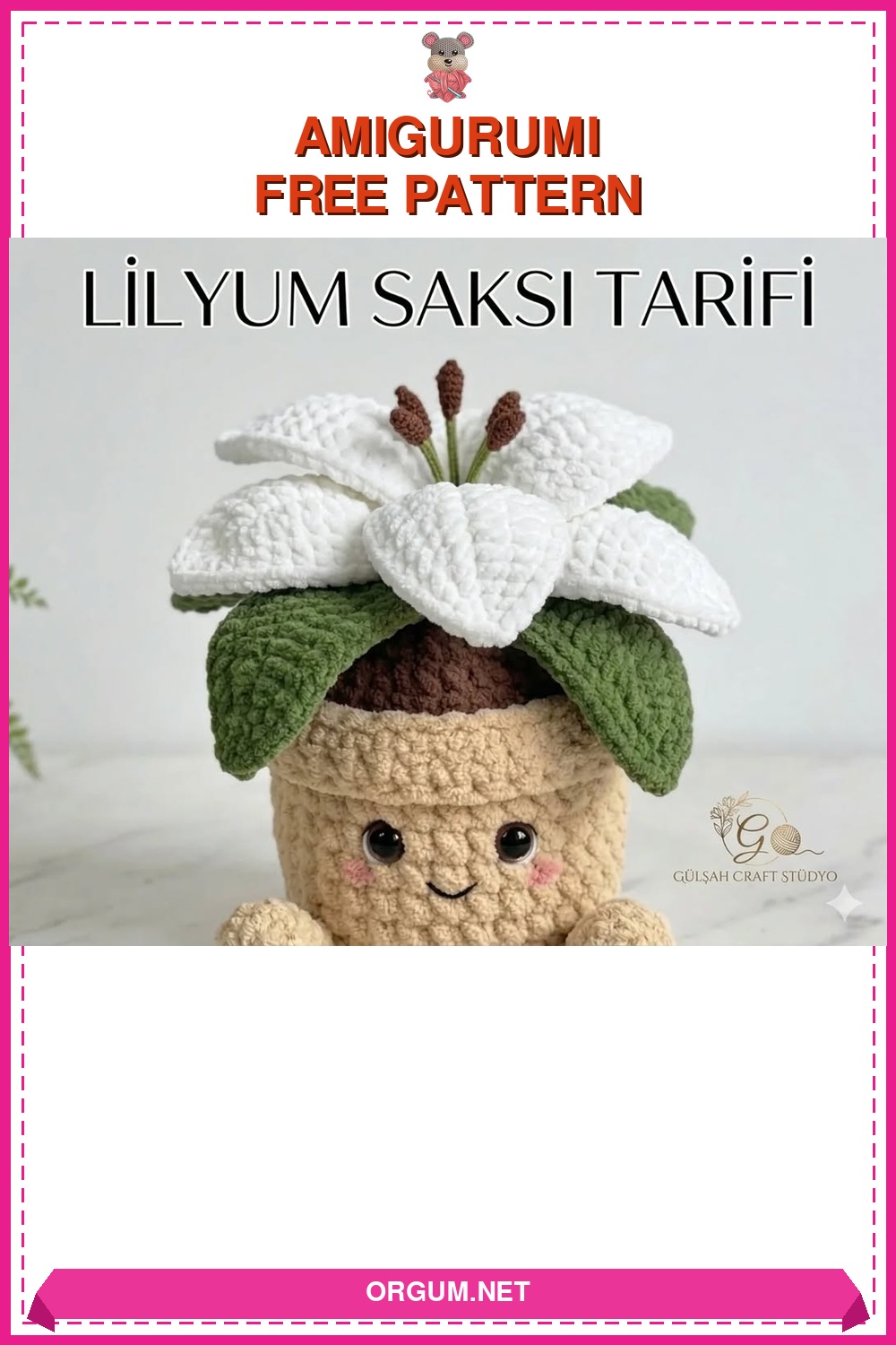 Lilyum Saksı Amigurumi Tarifi Pin