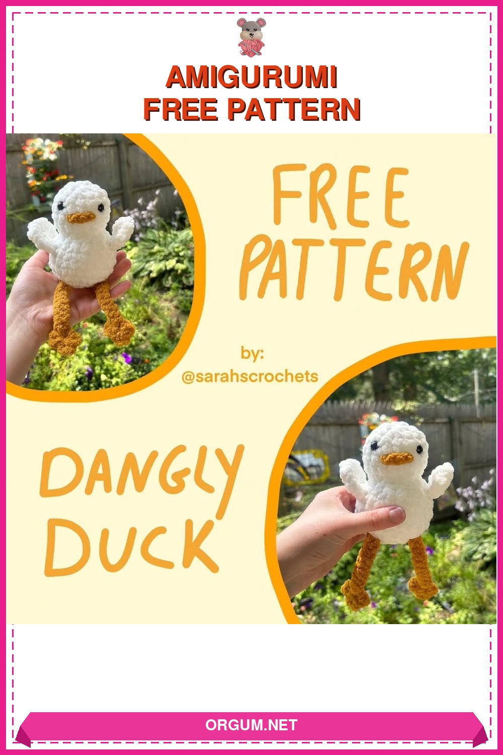 Sarkan Ördek Amigurumi Tarifi Pin
