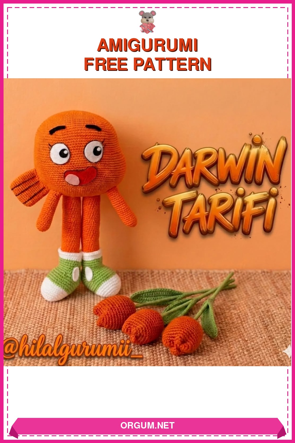 Darwin Watterson Amigurumi Amigurumi Tarifi Pin