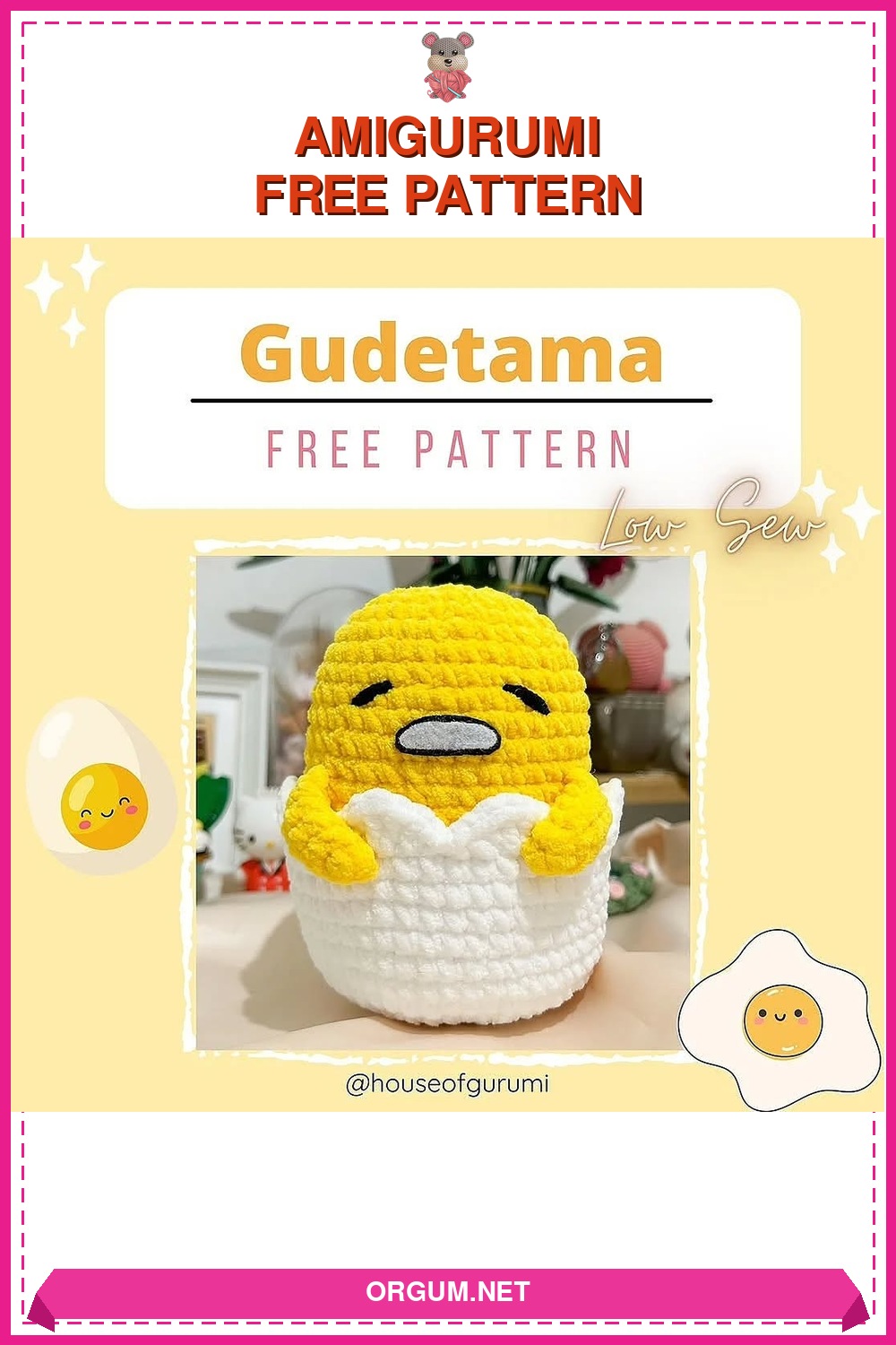 Gudetama Amigurumi Amigurumi Tarifi Pin