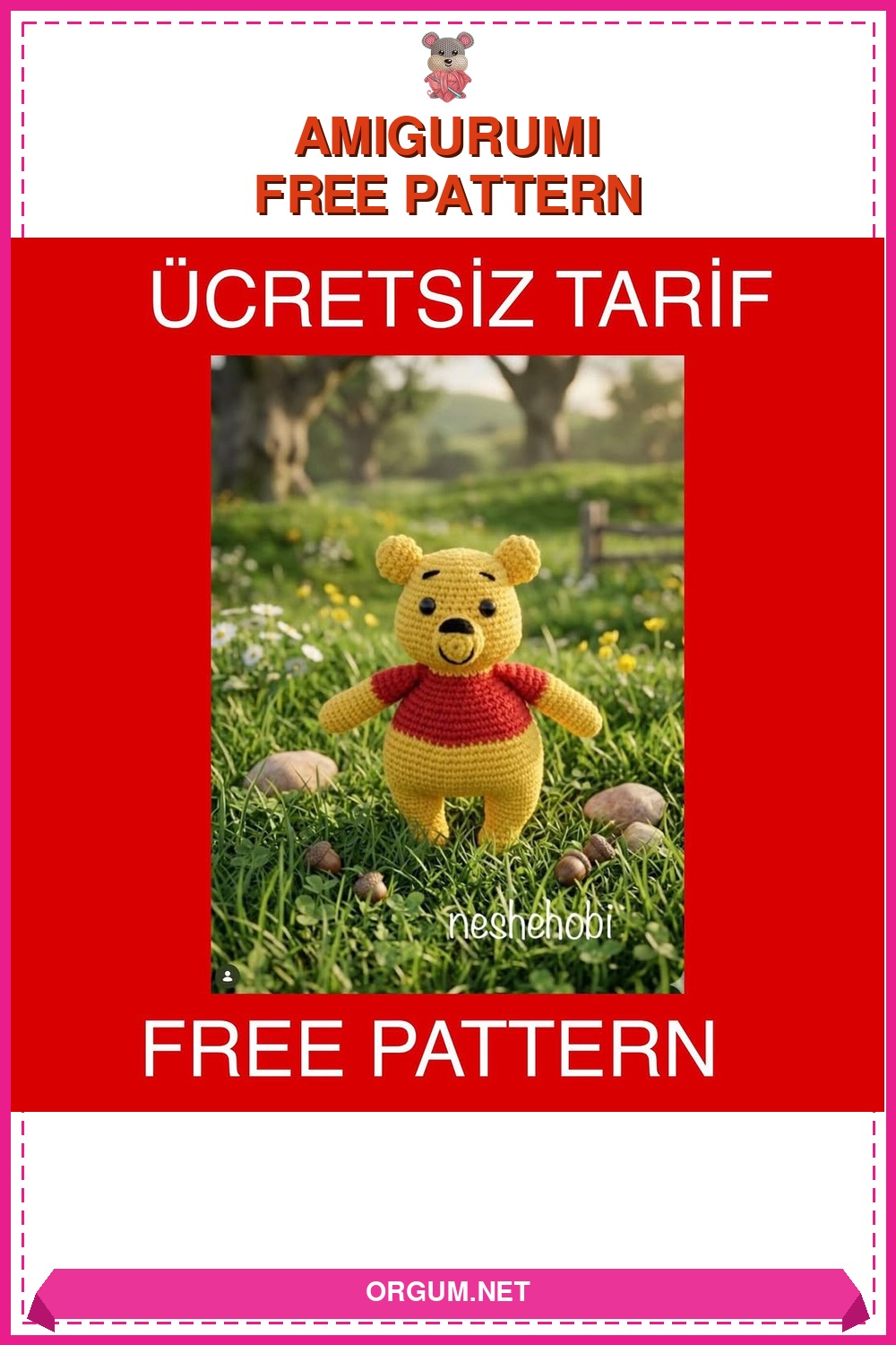 Winnie The Pooh Amigurumi Tarifi: Sevimli Ayıcık Yapımı 6 Winnie The Pooh Amigurumi Tarifi Pin
