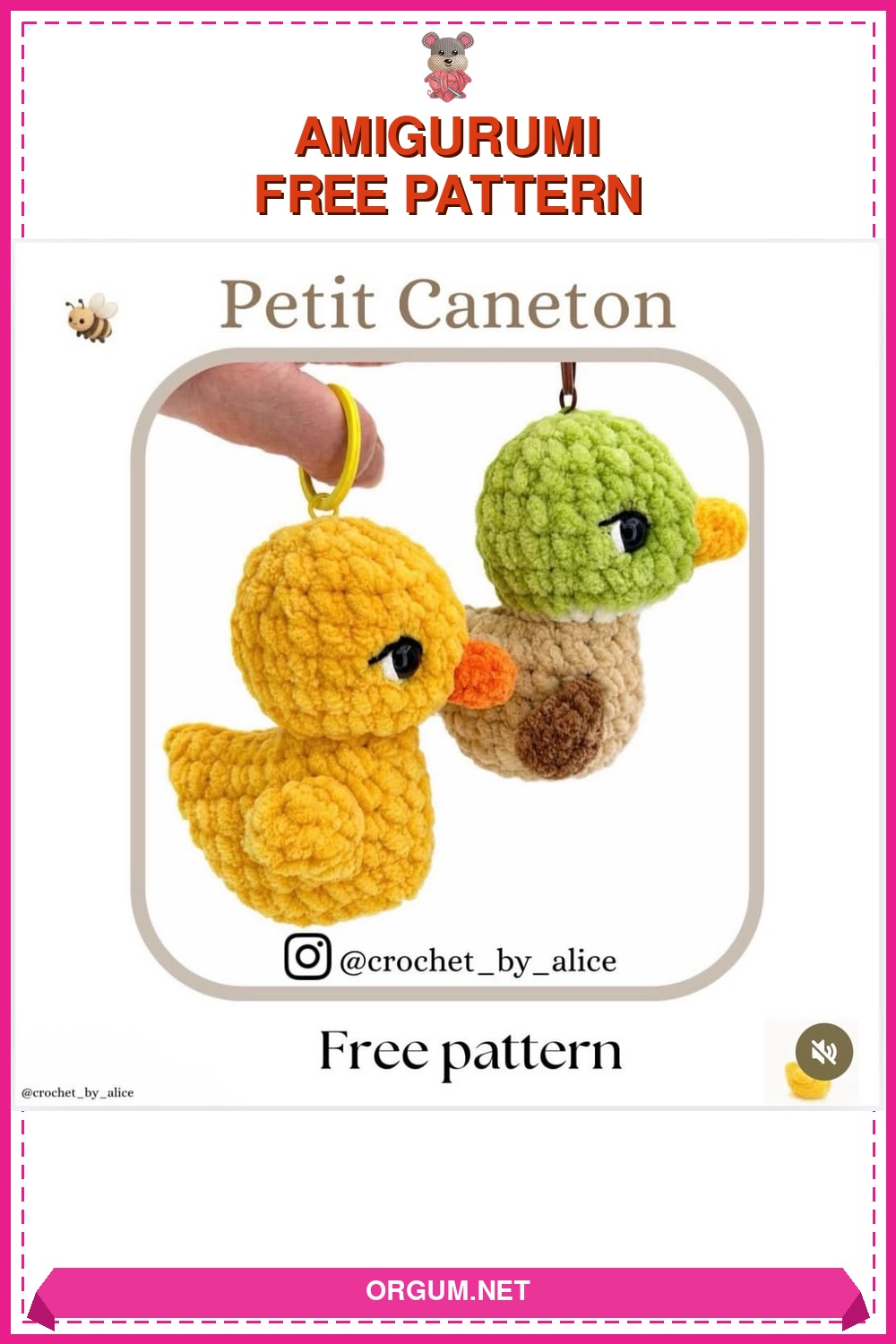 Küçük Ördek Yavrusu Amigurumi Tarifi Pin