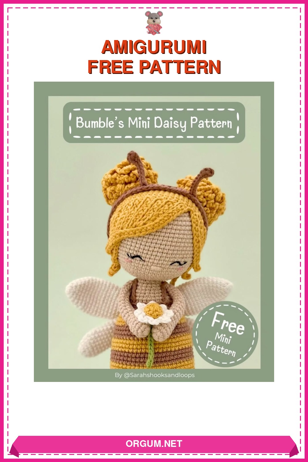 Mini Papatya Çiçeği Amigurumi Tarifi: Adım Adım Ücretsiz Yapılışı 6 Mini Papatya Çiçeği Amigurumi Tarifi Pin