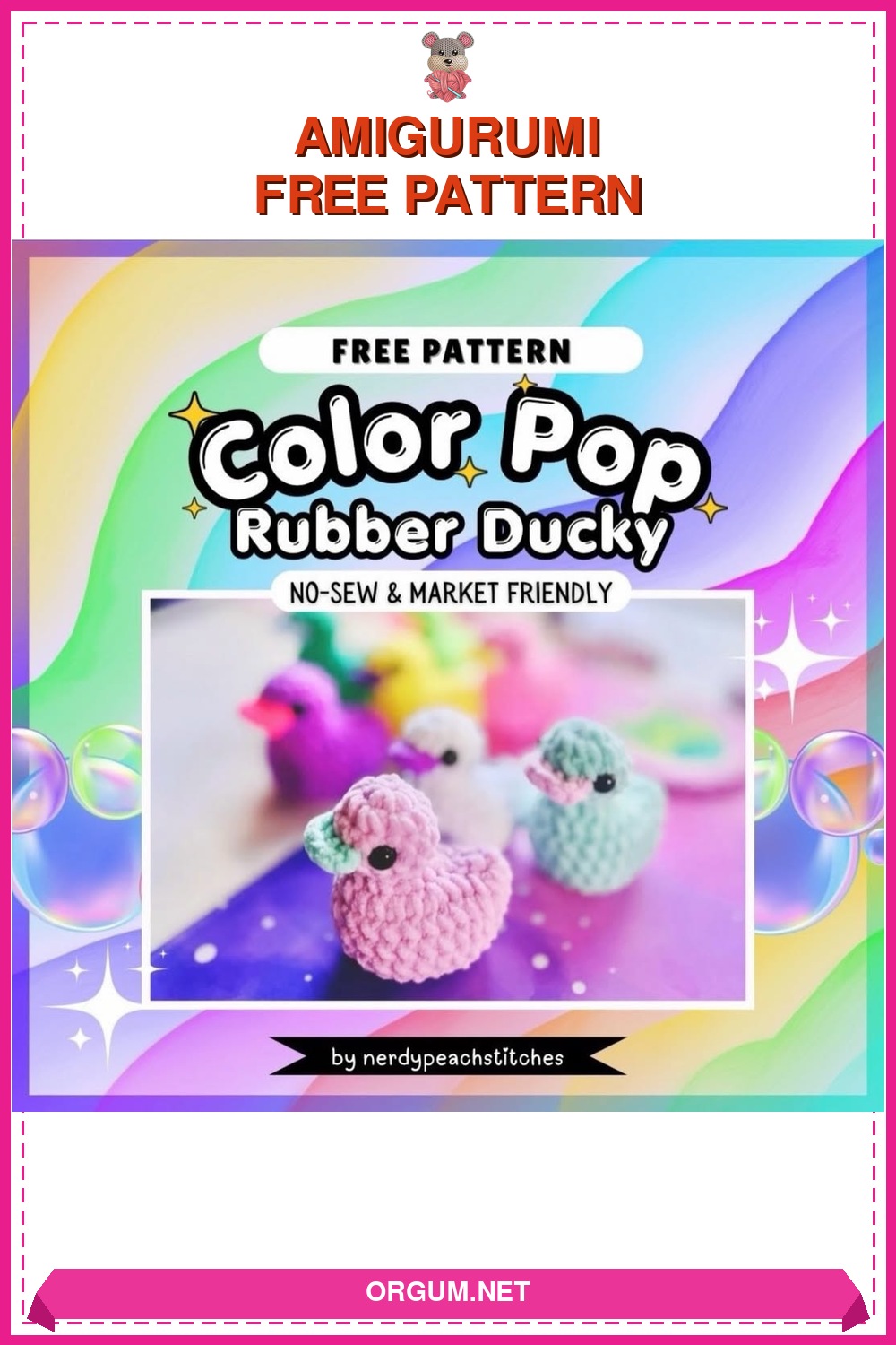 Color Pop Lastik Ördek Amigurumi Tarifi Pin