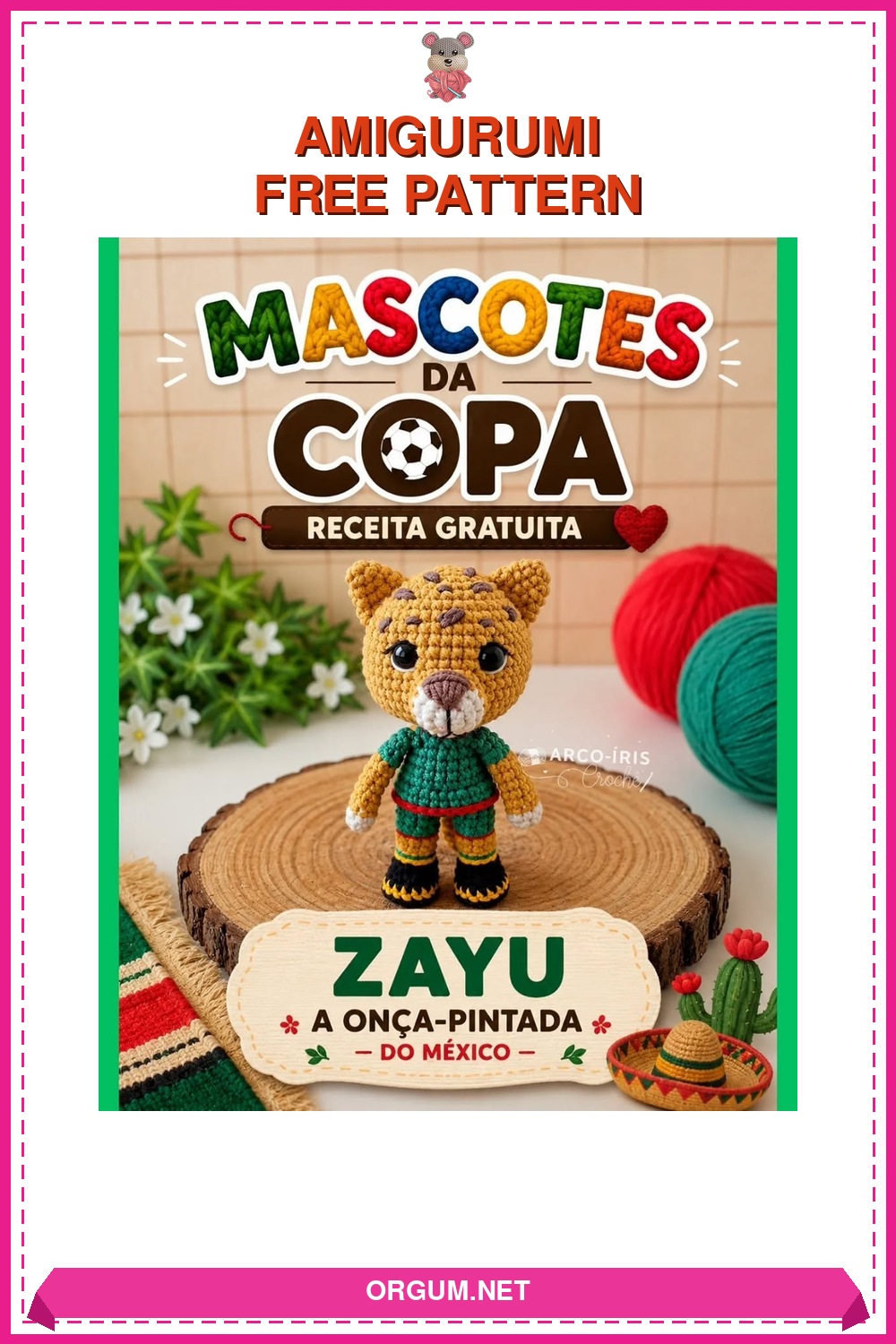 Zayu Jaguar Maskot Amigurumi Tarifi Pin