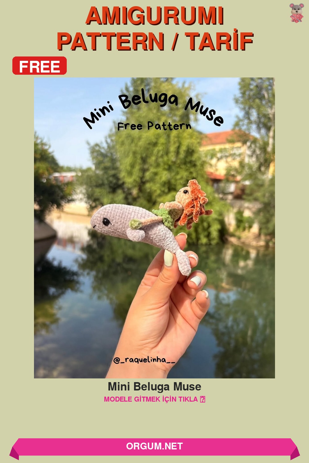 Mini Beluga Muse Amigurumi Tarifi: Sevimli Balina Ve Kız Arkadaşı 7 Mini Beluga Muse Amigurumi Tarifi Pin