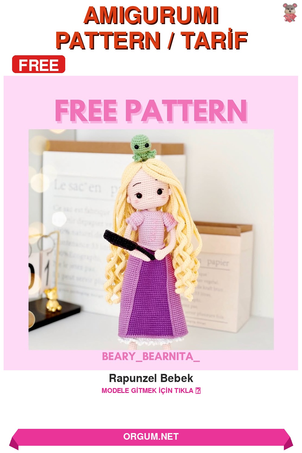 Rapunzel Bebek Amigurumi Tarifi Pin