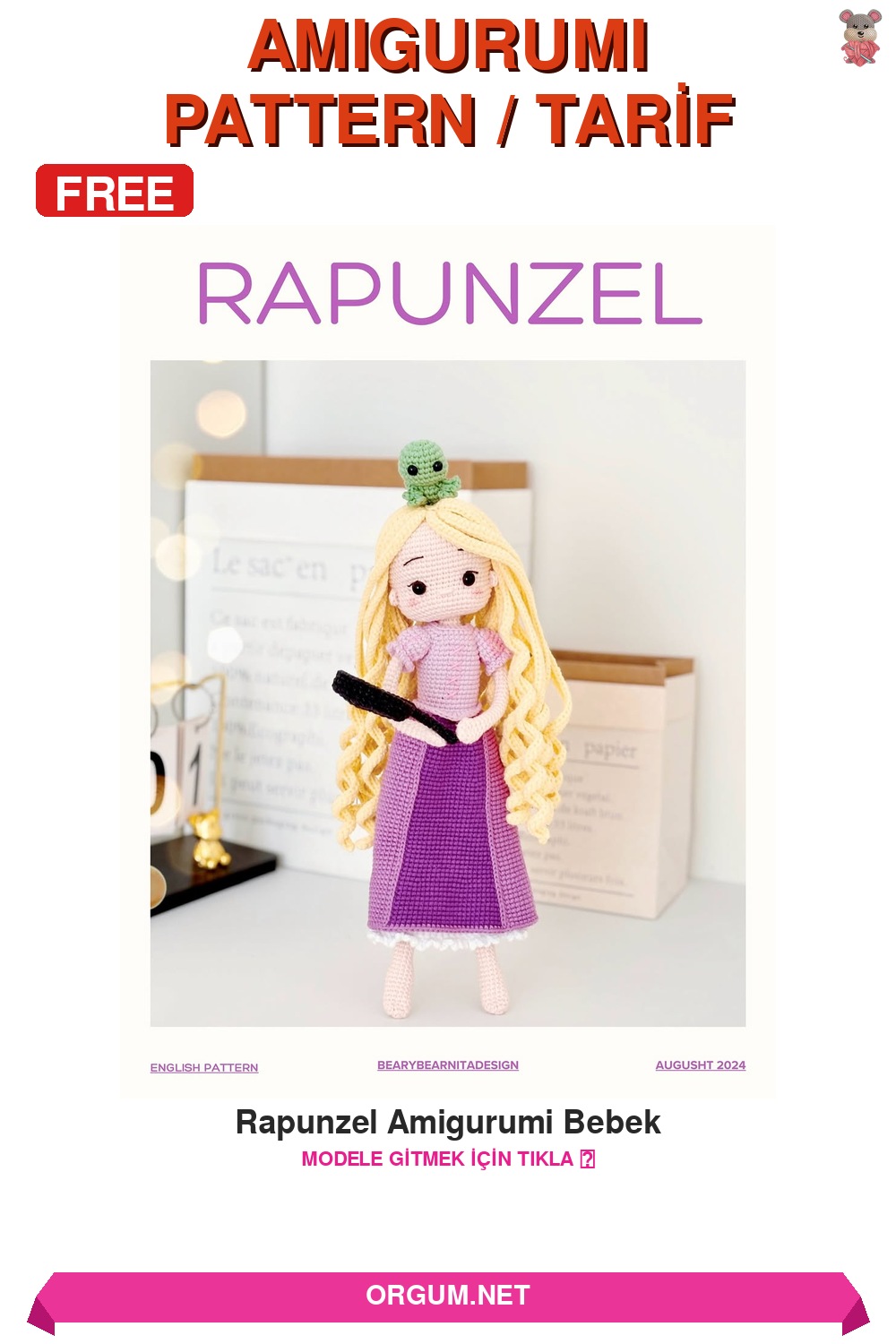 Rapunzel Amigurumi Bebek Amigurumi Tarifi Pin