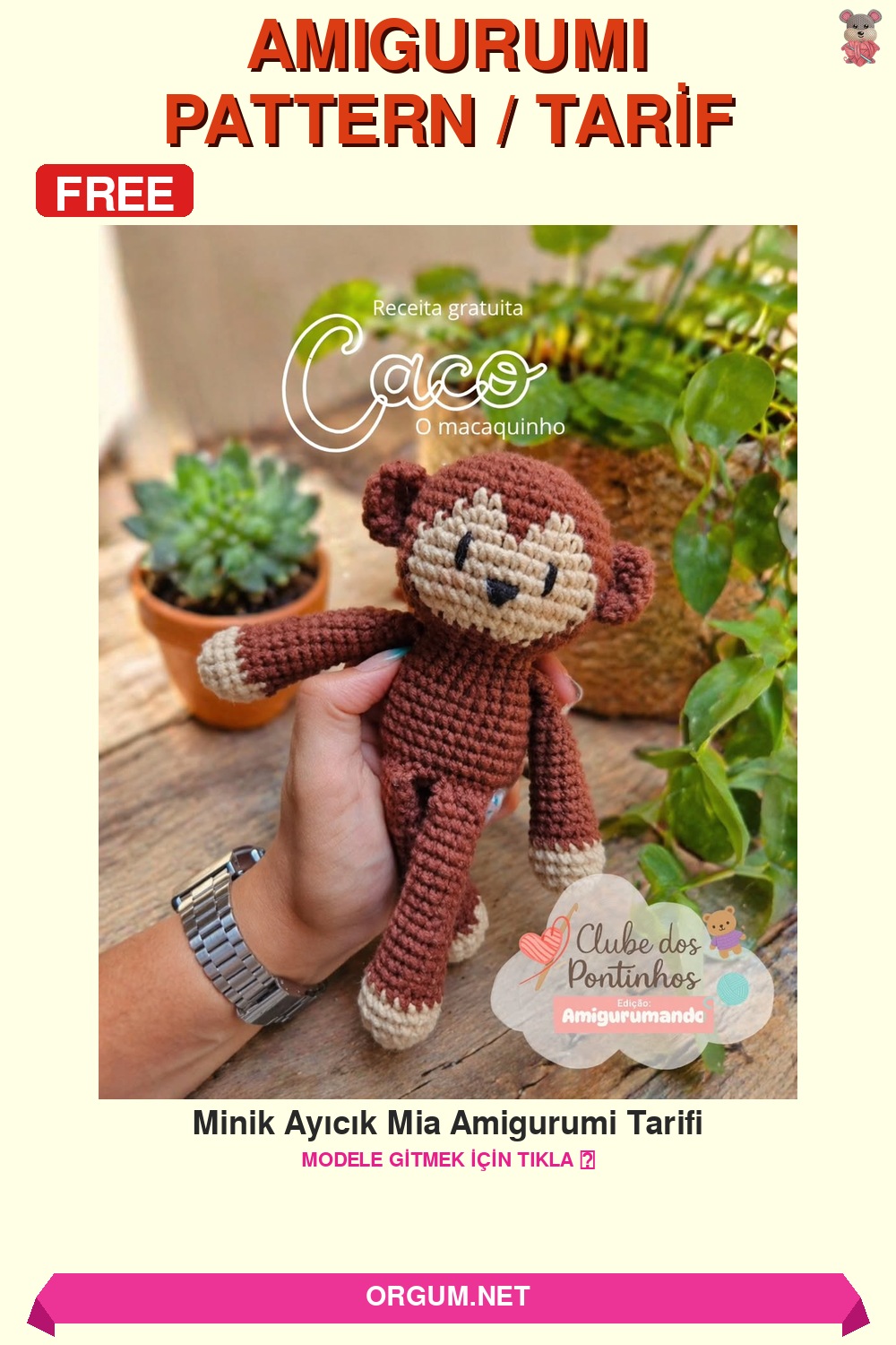 Minik Ayıcık Mia Amigurumi Tarifi Amigurumi Tarifi Pin