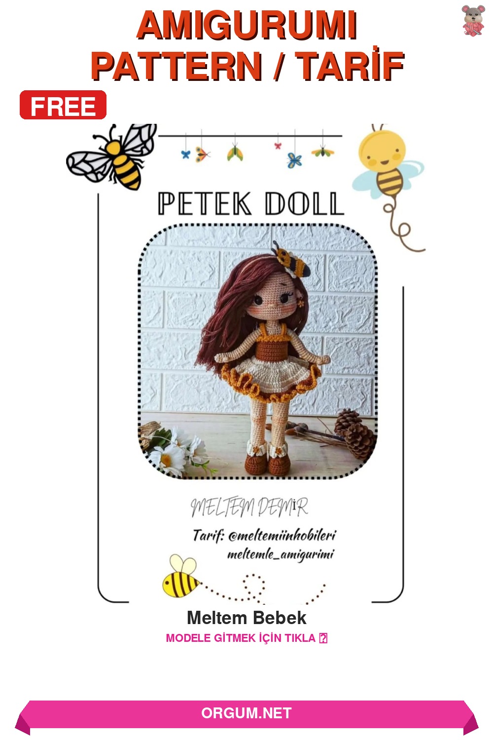 Meltem Bebek Amigurumi Tarifi Pin
