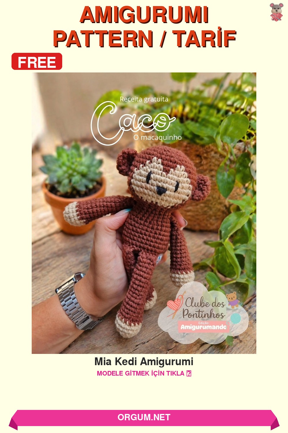 Mia Kedi Amigurumi Amigurumi Tarifi Pin