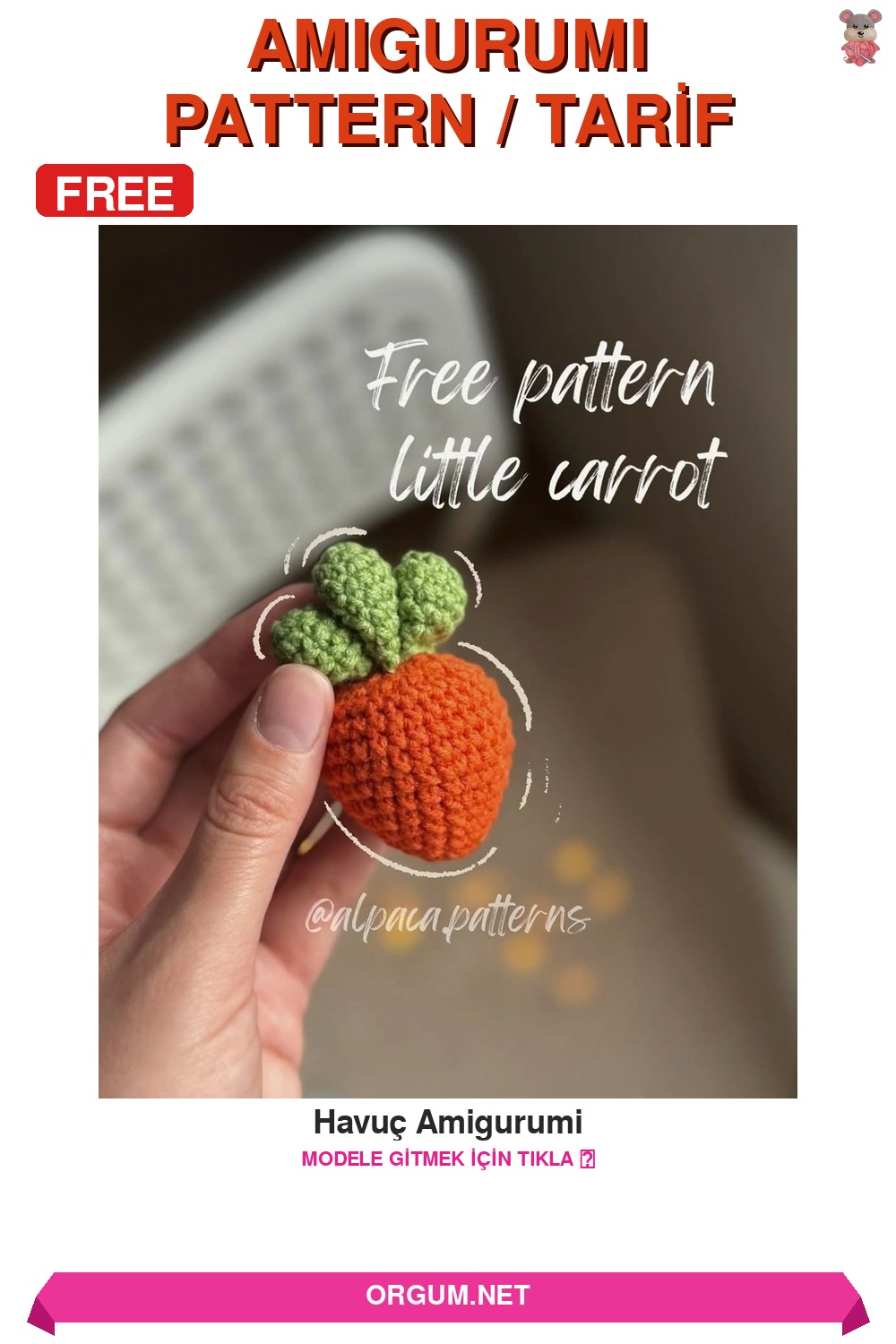 Havuç Amigurumi Amigurumi Tarifi Pin