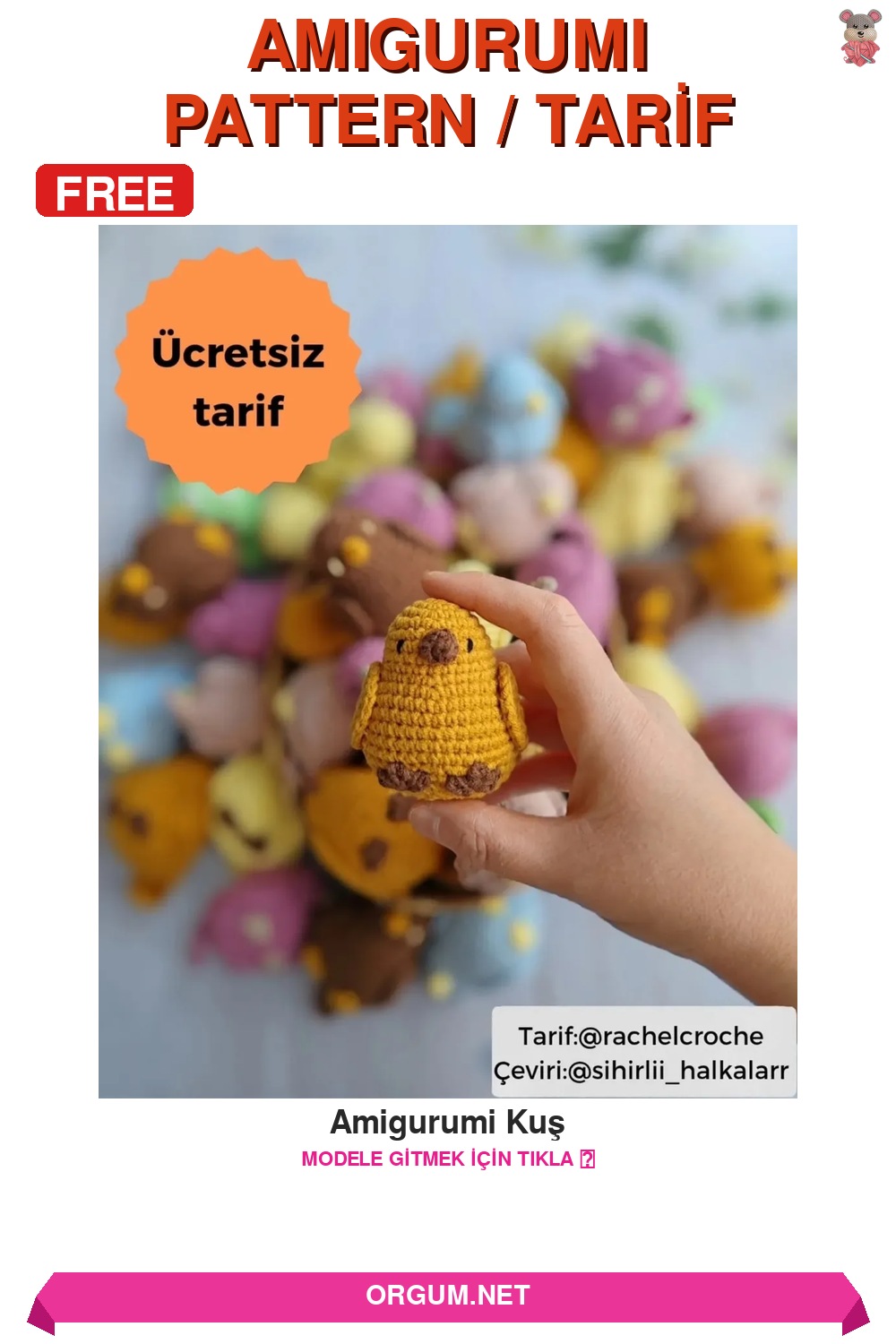 Amigurumi Kuş Amigurumi Tarifi Pin