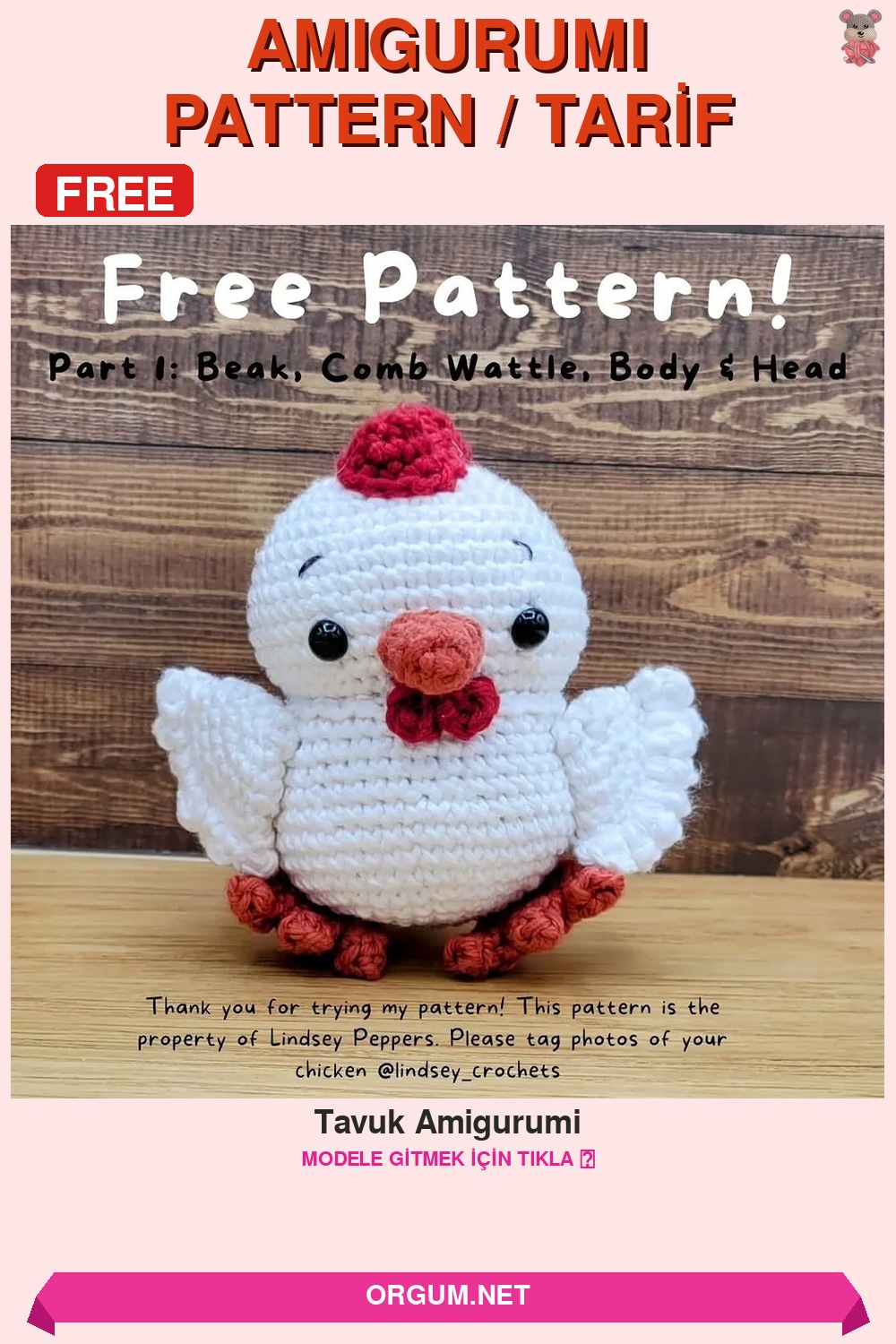 Tavuk Amigurumi Amigurumi Tarifi Pin