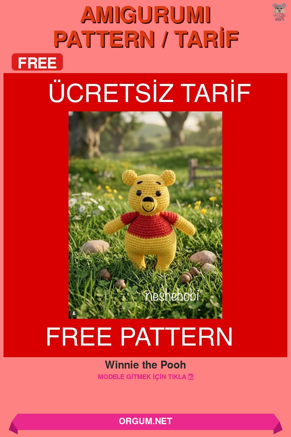 Winnie The Pooh Amigurumi Tarifi: Sevimli Ayıcık Yapımı 7 Winnie The Pooh Amigurumi Tarifi Pin