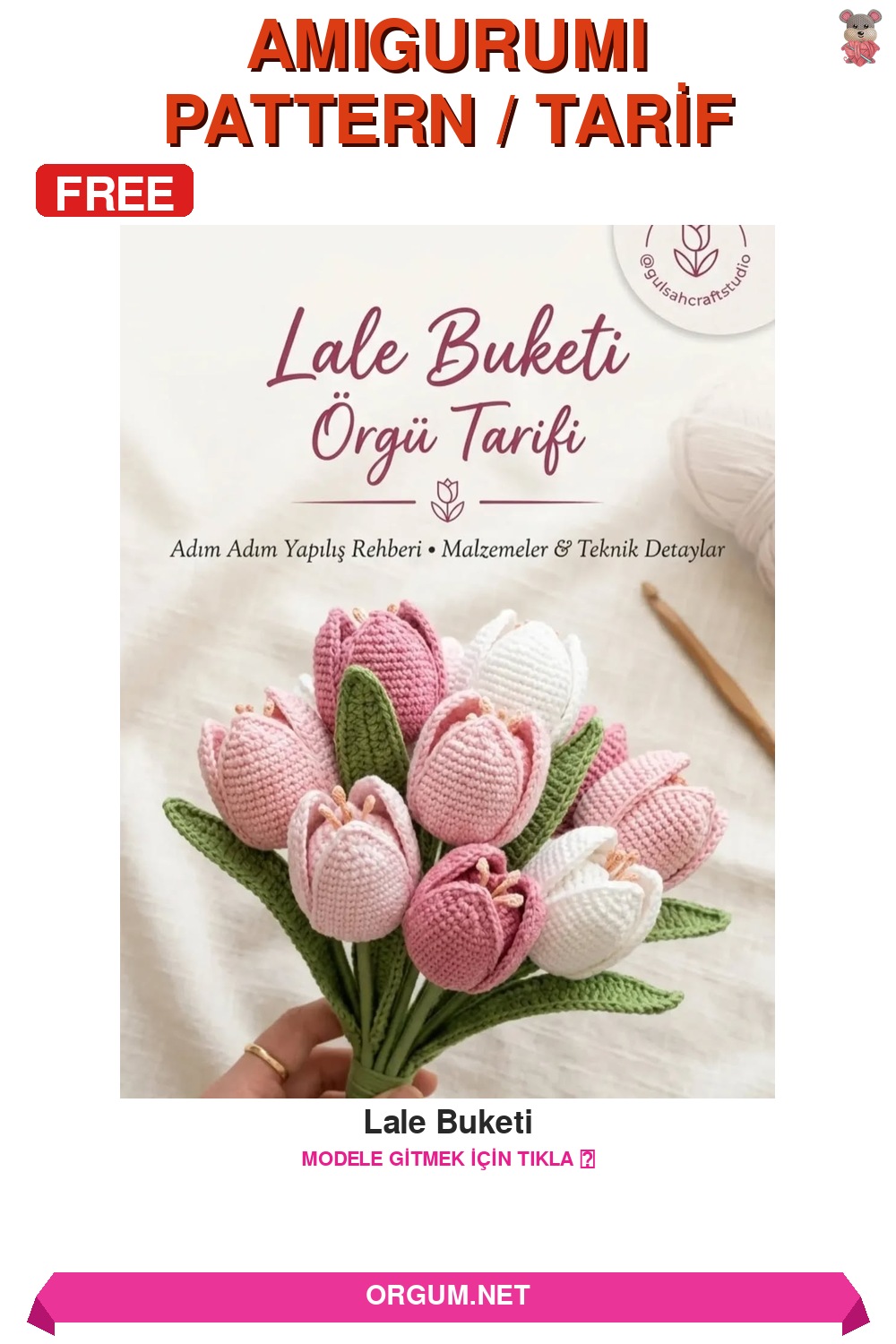 Lale Buketi Amigurumi Tarifi Pin