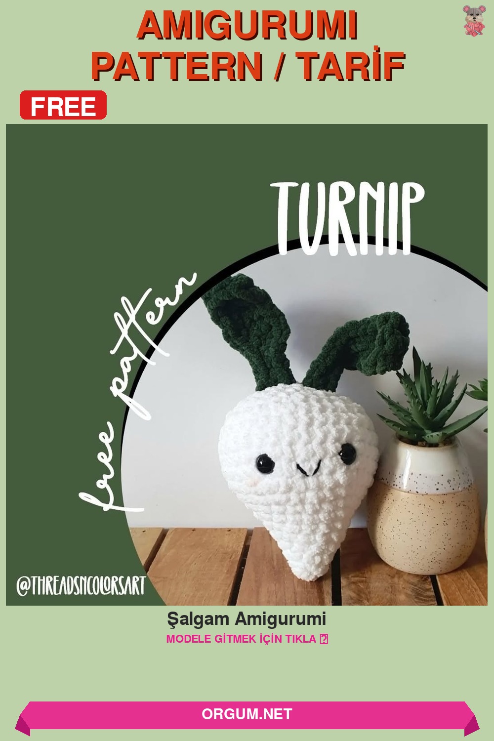 Şalgam Amigurumi Amigurumi Tarifi Pin