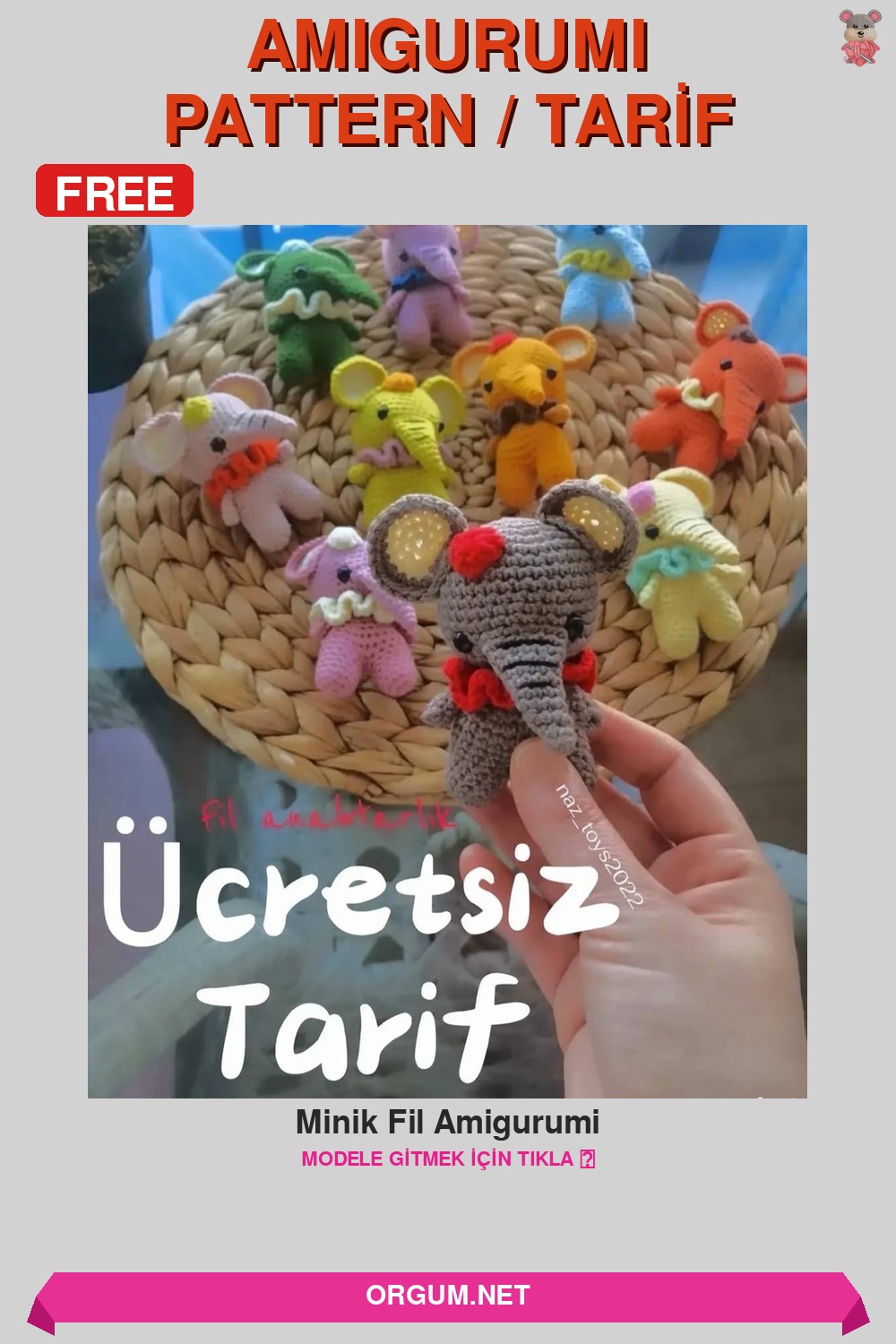 Minik Fil Amigurumi Amigurumi Tarifi Pin