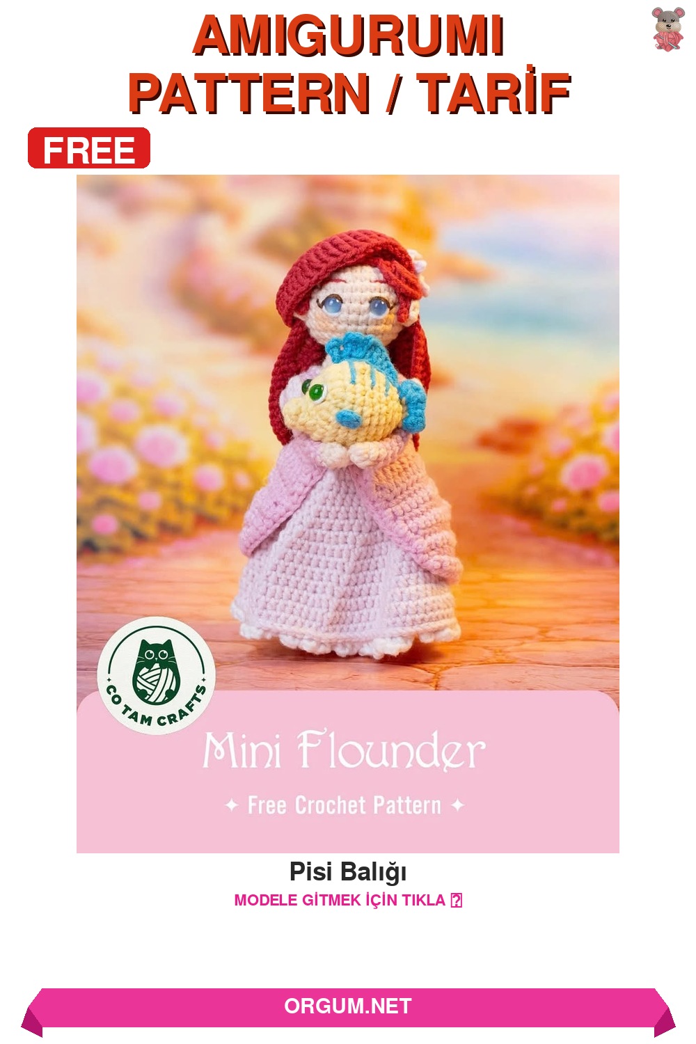 Pisi Balığı Amigurumi Tarifi Pin