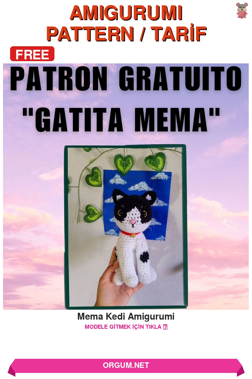 Mema Kedi Amigurumi Amigurumi Tarifi Pin