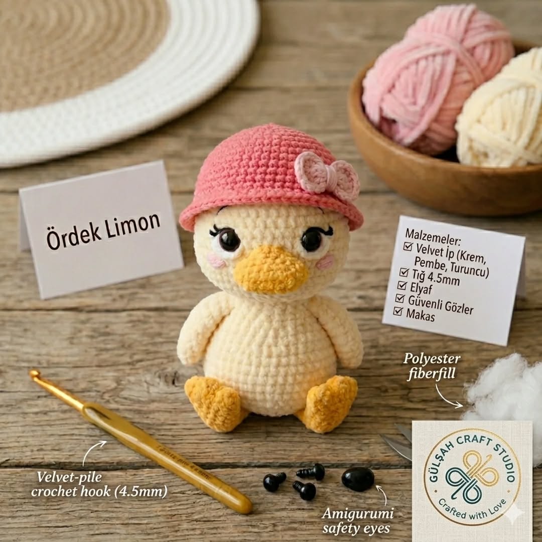 Limon Şapkalı Civciv Amigurumi