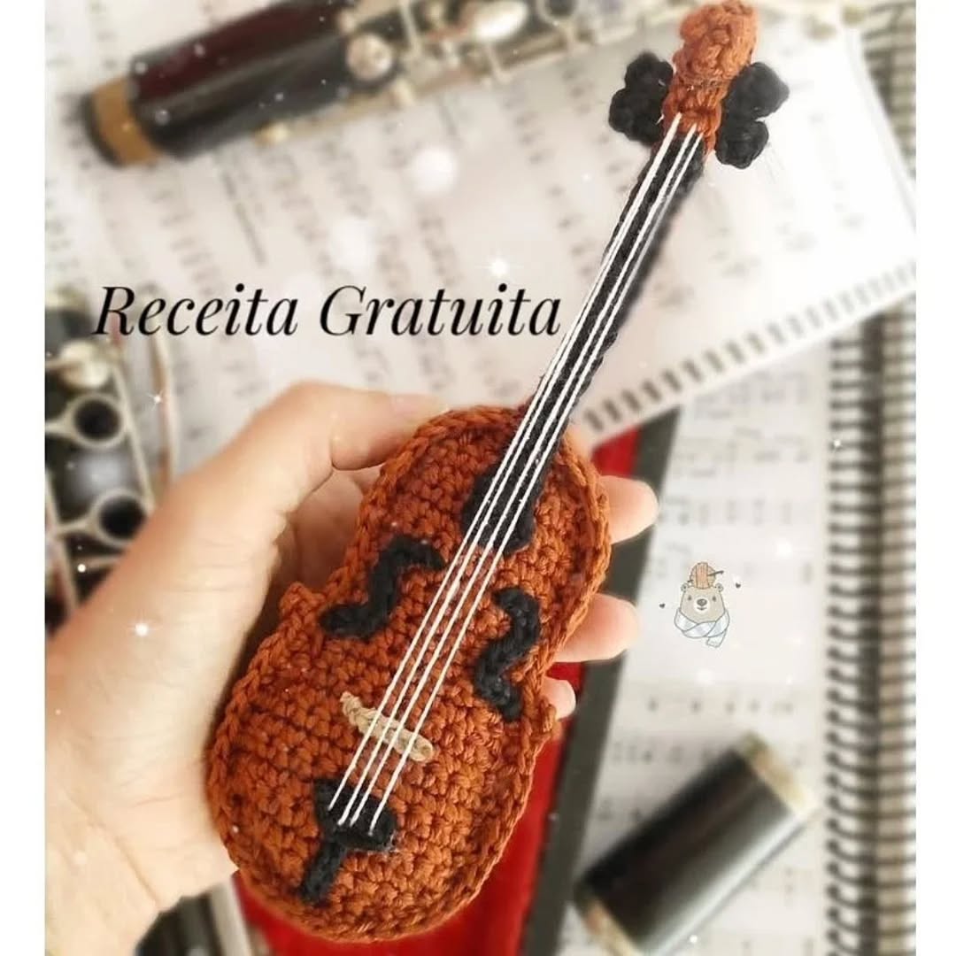 Amigurumi Çello (Violoncelo) Amigurumi