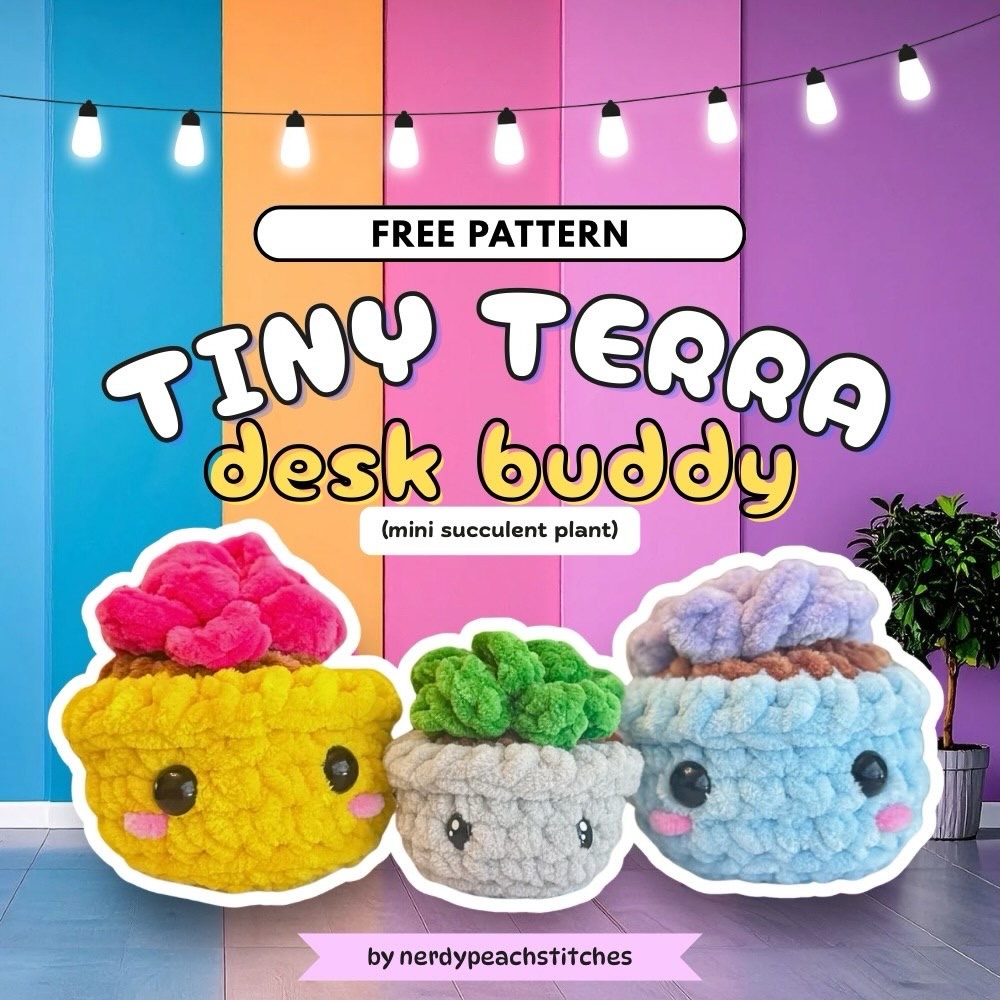 Tiny Terra Mini Saksı Bitkisi (Masa Dostu) Amigurumi
