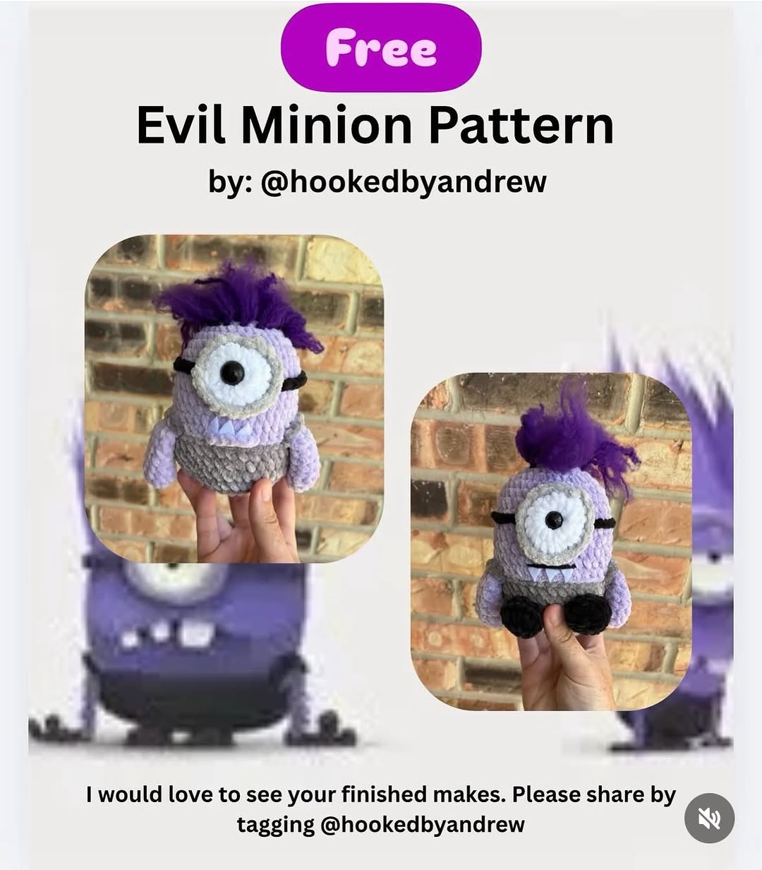 Kötü Minyon (Evil Minion) Amigurumi