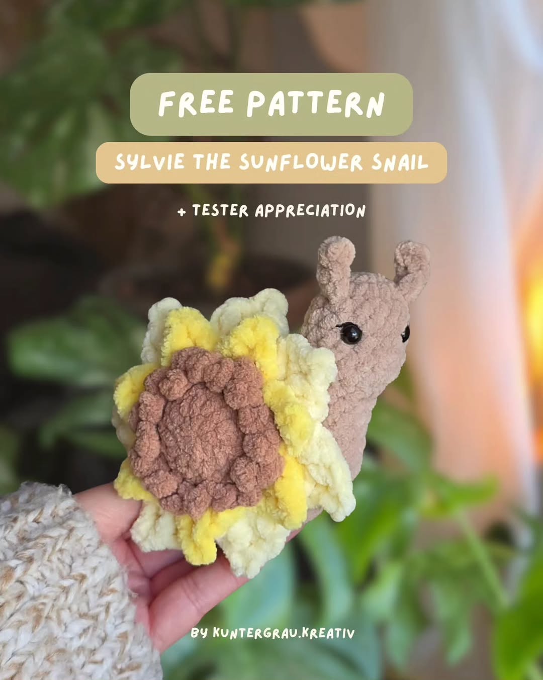 Ayçiçek Salyangozu Sylvie Amigurumi