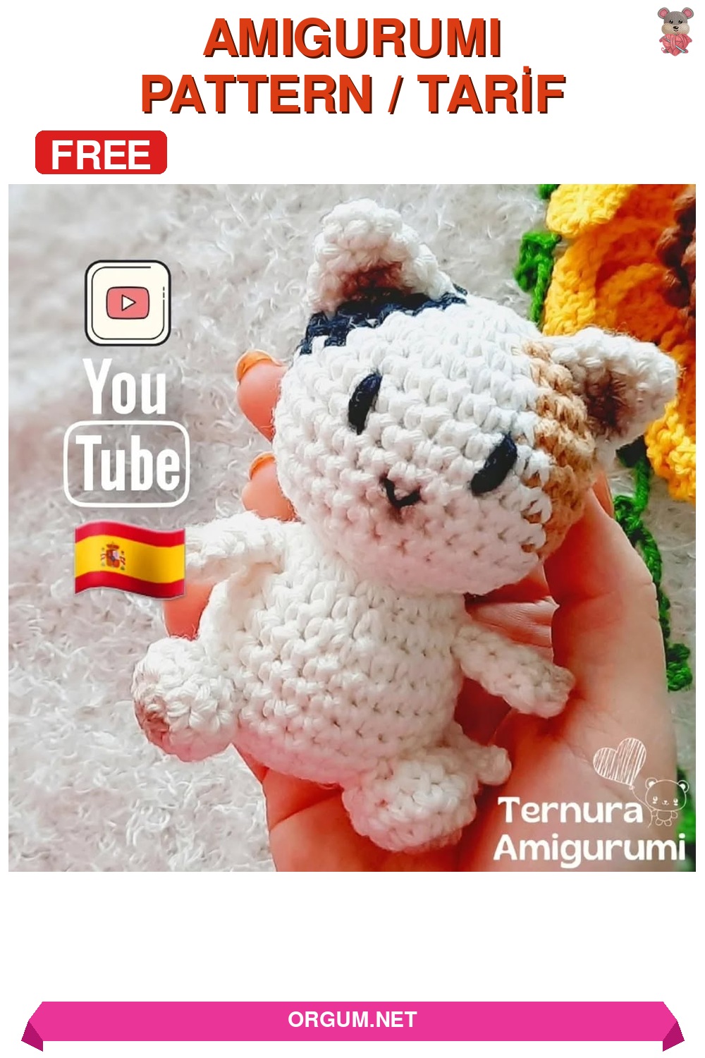 Alacalı Yavru Köpek (Beagle Tarzı) Amigurumi Amigurumi Tarifi Pin