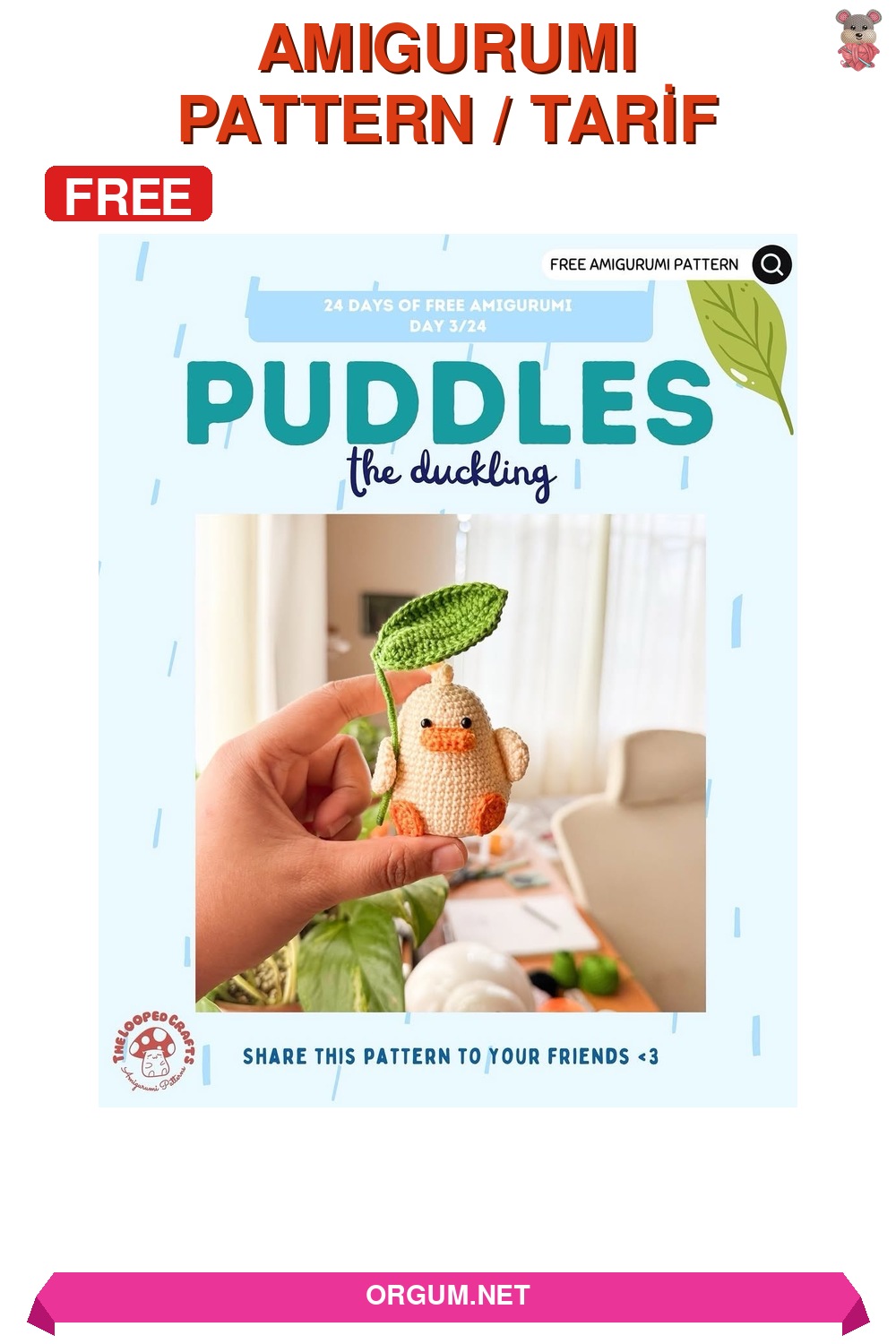 Puddles Ördek Amigurumi Amigurumi Tarifi Pin