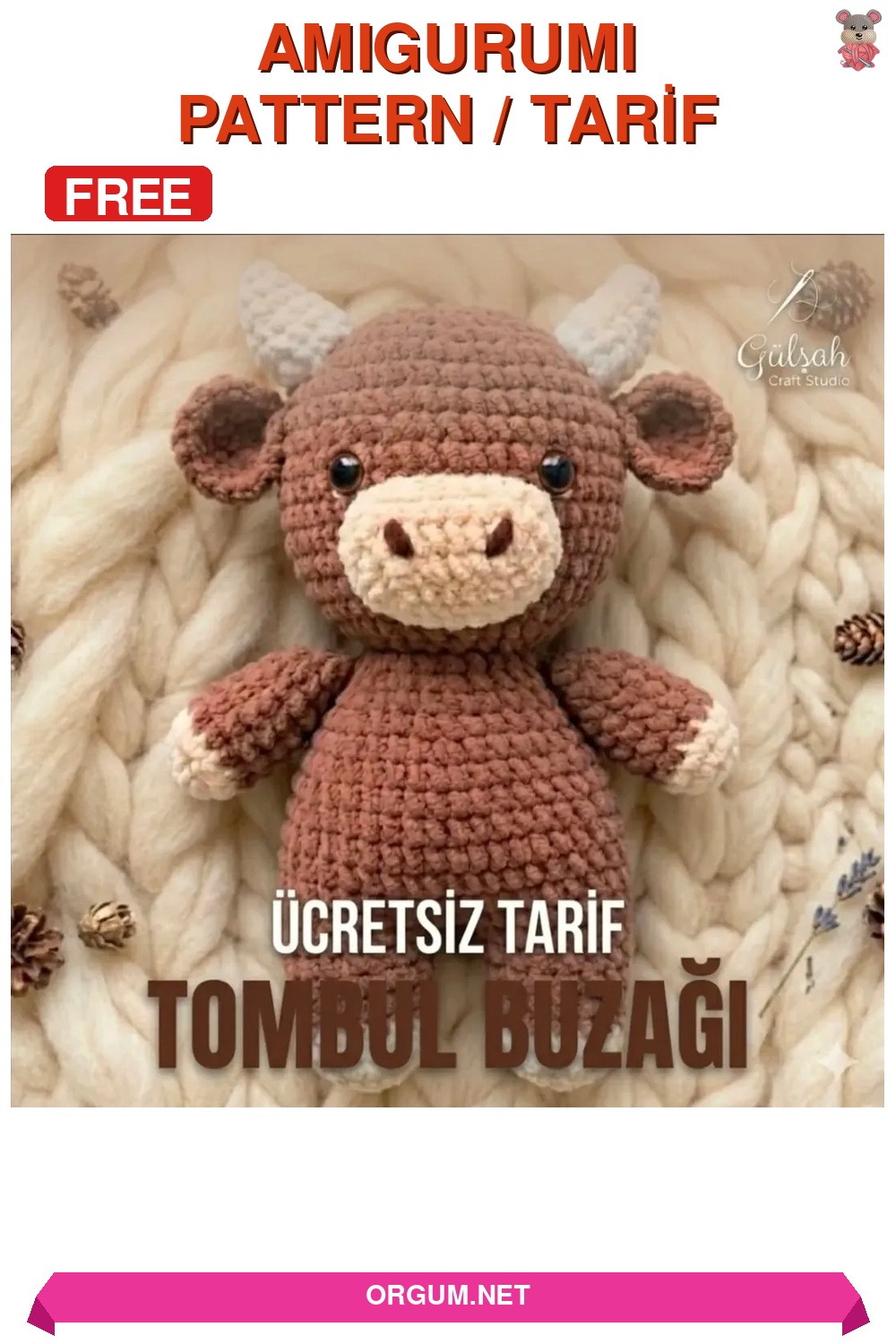 İnek Amigurumi Yapılışı - Ücretsiz Türkçe Tığ İşi Tarifi 4 İnek Amigurumi Amigurumi Tarifi Pin