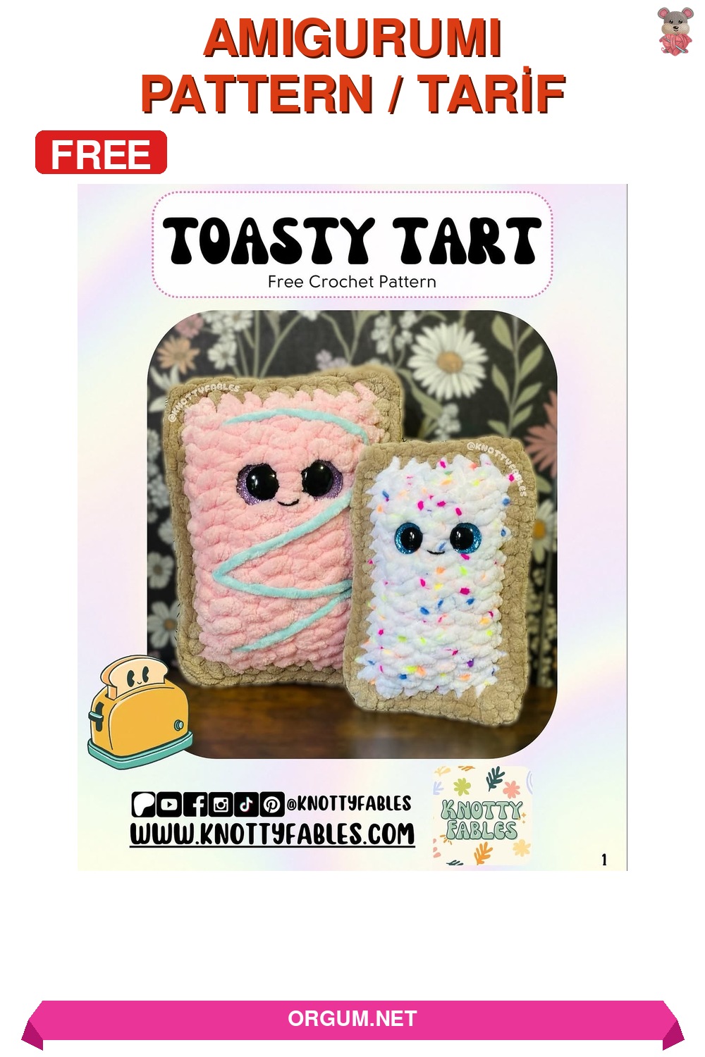 Sıcacık Turta Amigurumi (Toasty Tart) Amigurumi Tarifi Pin