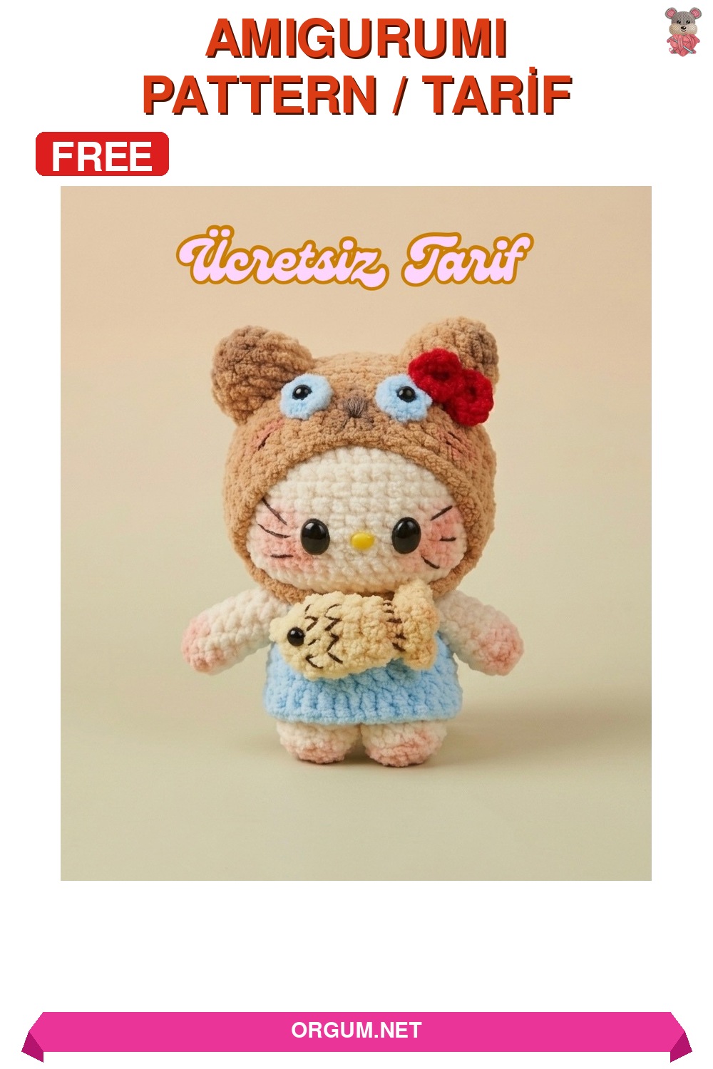 Kapüşonlu Ve Balıklı Amigurumi Kız Bebek Yapılışı - Ücretsiz Tarif 4 Kapüşonlu Ve Balıklı Amigurumi Kız Bebek Amigurumi Tarifi Pin