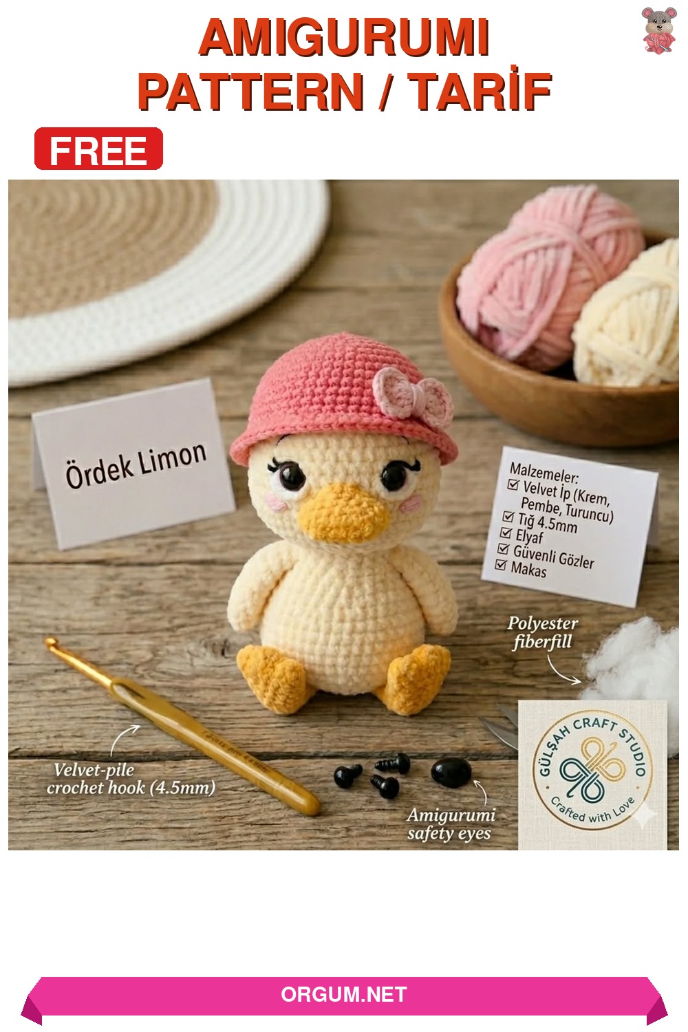 Limon Şapkalı Civciv Amigurumi Amigurumi Tarifi Pin