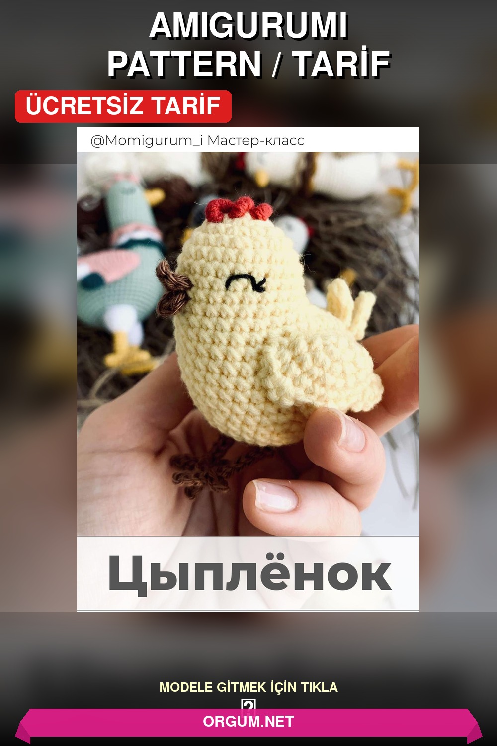 Civciv Amigurumi Amigurumi Tarifi Pin