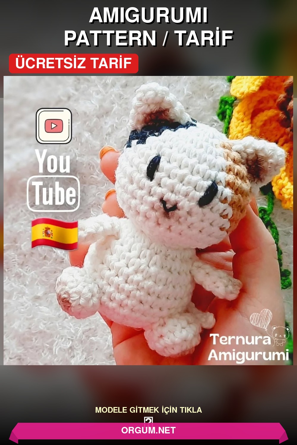Alacalı Yavru Köpek (Beagle Tarzı) Amigurumi Amigurumi Tarifi Pin