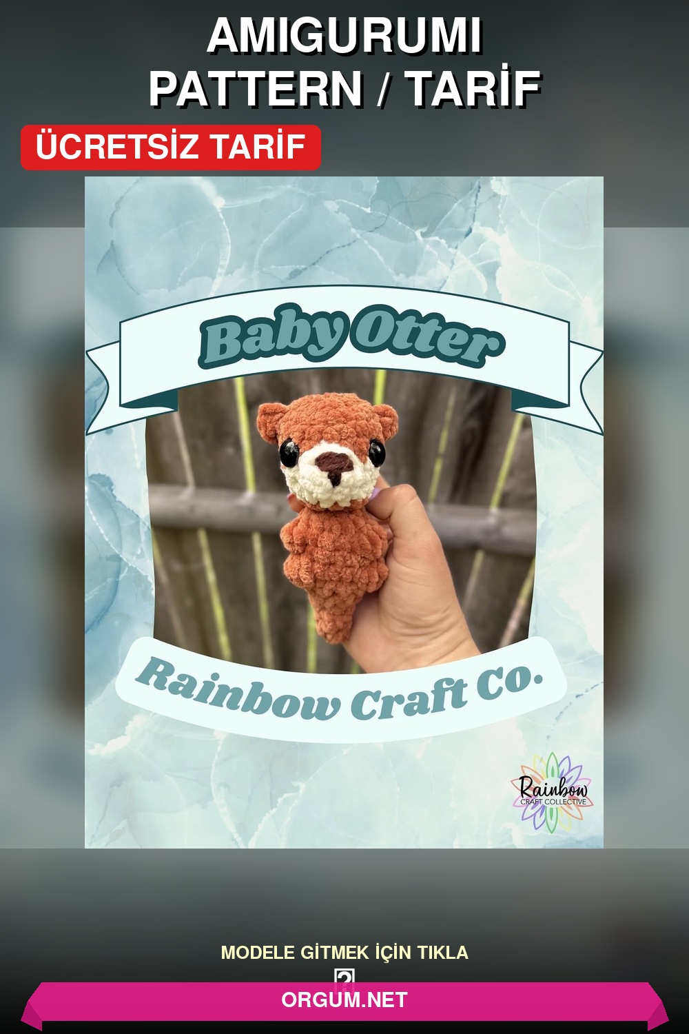 Marcus Yavru Su Samuru (Baby Otter) Amigurumi Tarifi Pin